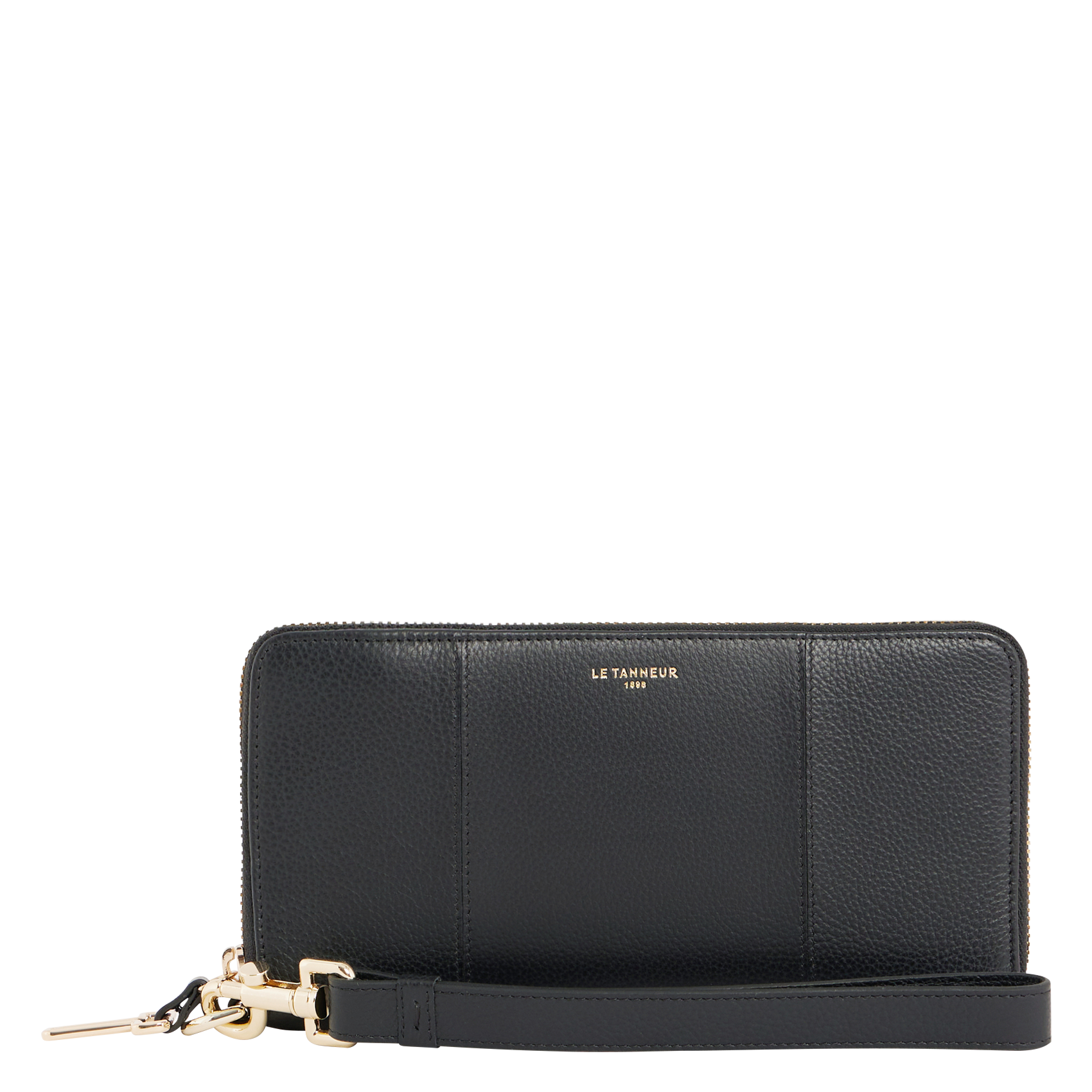 Compagnon zippé en cuir grainé  LE TANNEUR Noir