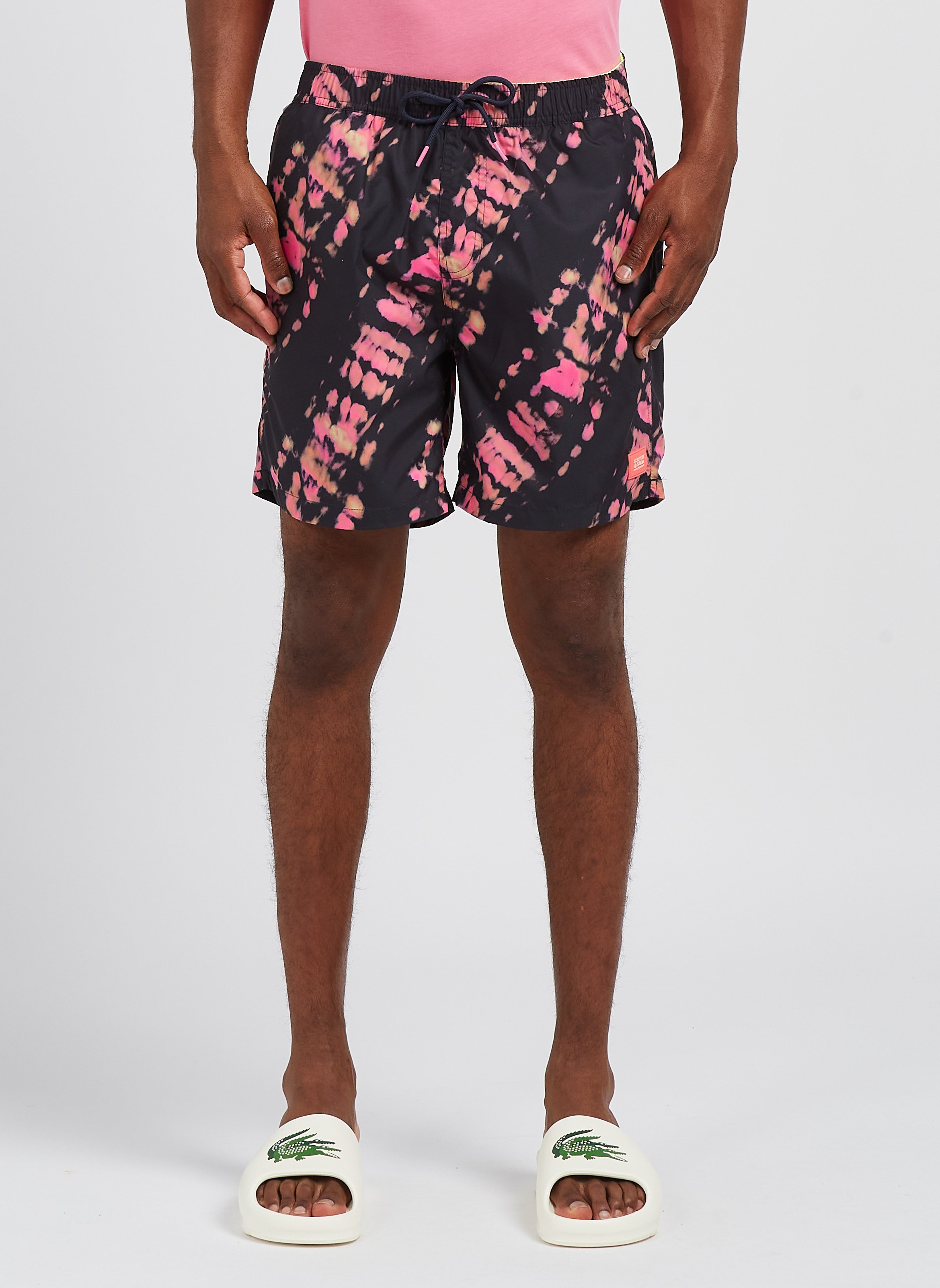 Zwemshort met tie-dyeprint SCOTCH AND SODA Zwart