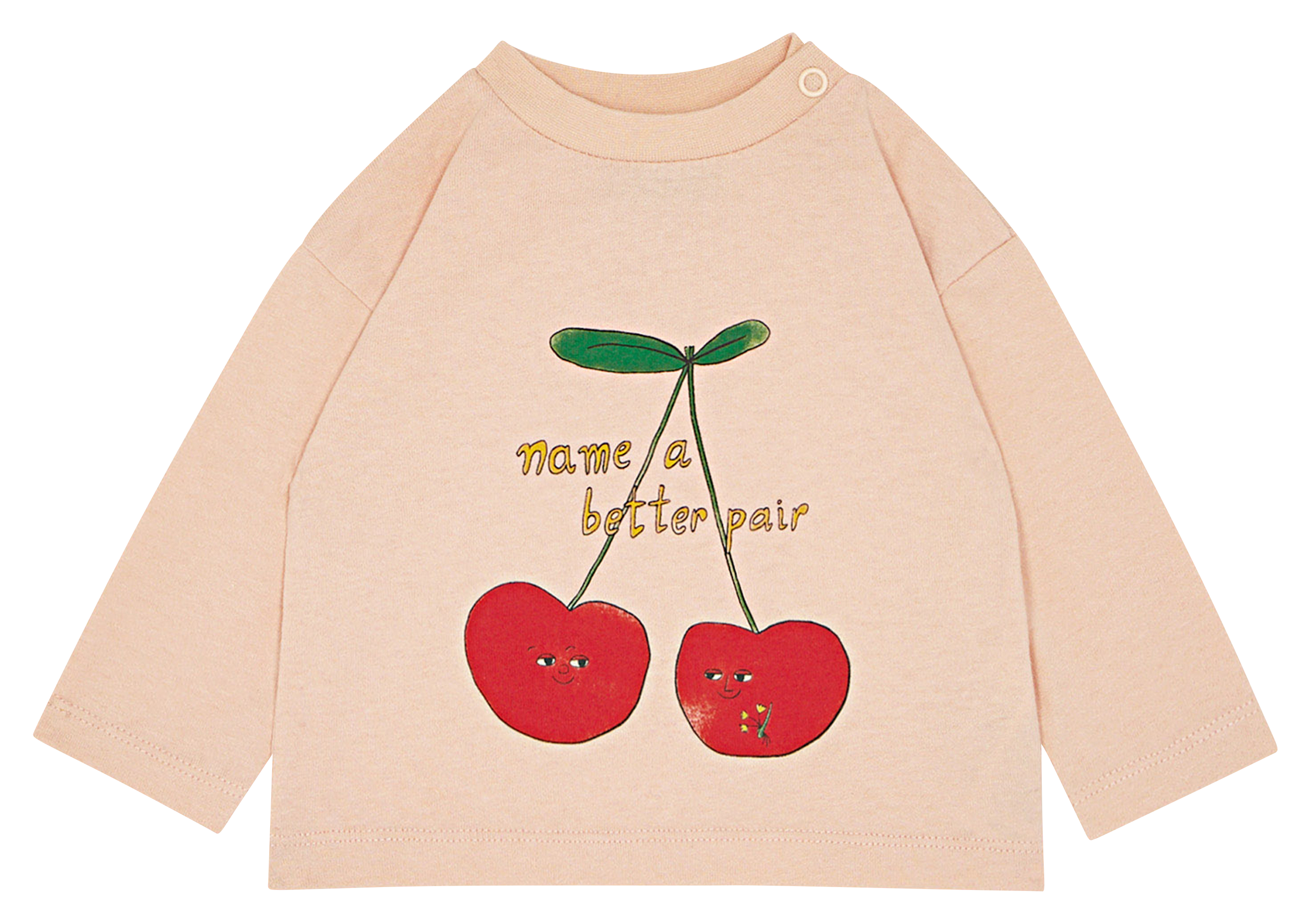 Top col rond imprimé en coton  THE CAMPAMENTO Rose