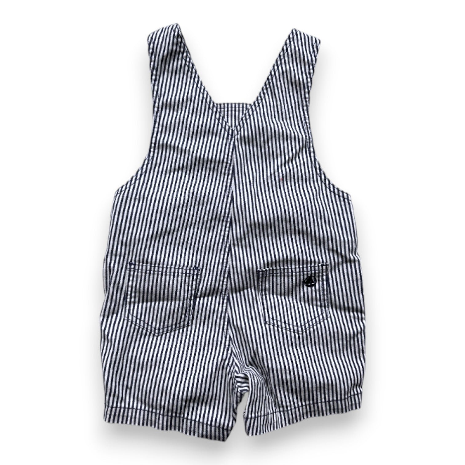 Blue Baby Dungarees - 6 months PETIT BATEAU - Seconde Main Blue