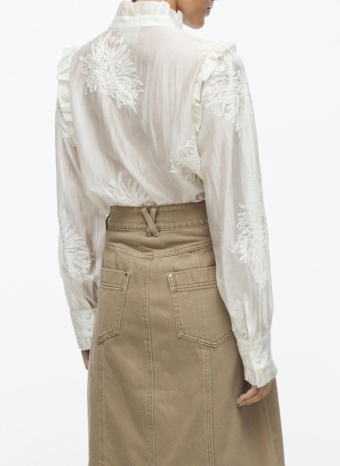 Rechte blouse ROUGE EDIT Beige