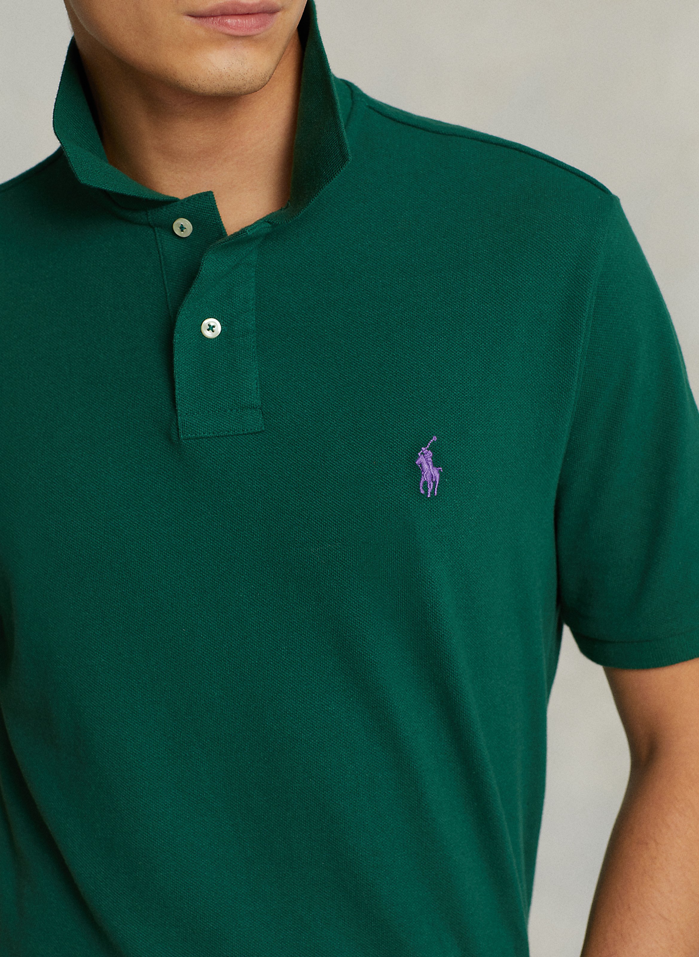 Polo slim-fit en coton piqué POLO RALPH LAUREN Vert