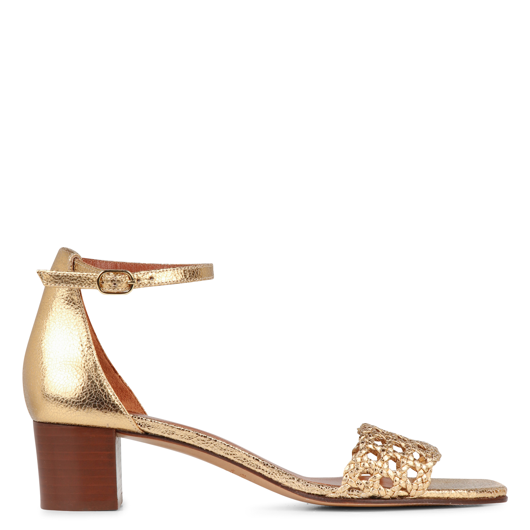 Sandales en cuir craquelé RIVECOUR