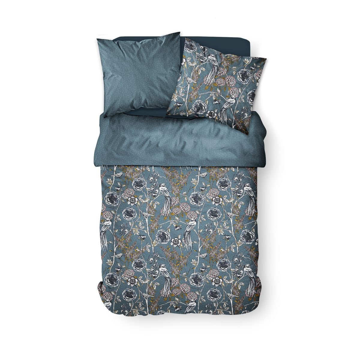 Printed cotton bed set TODAY LINGE DE MAISON Blue