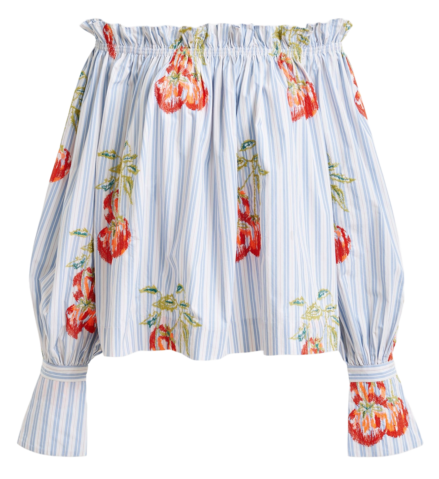 Chemise épaules dénudées à rayures ESSENTIEL ANTWERP Bleu