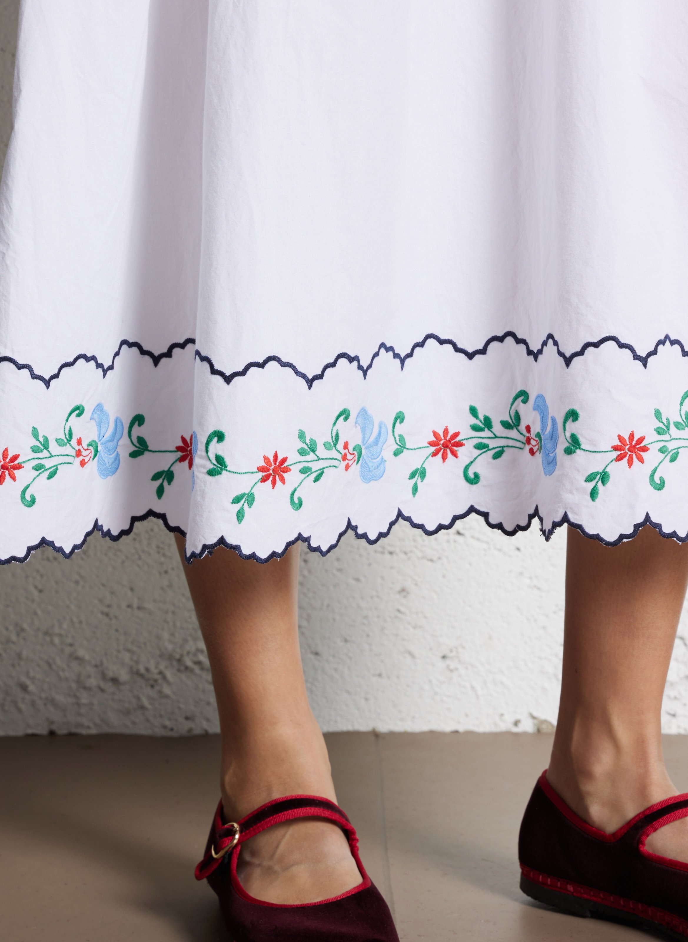 Robe longue en coton bio STELLA NOVA Blanc