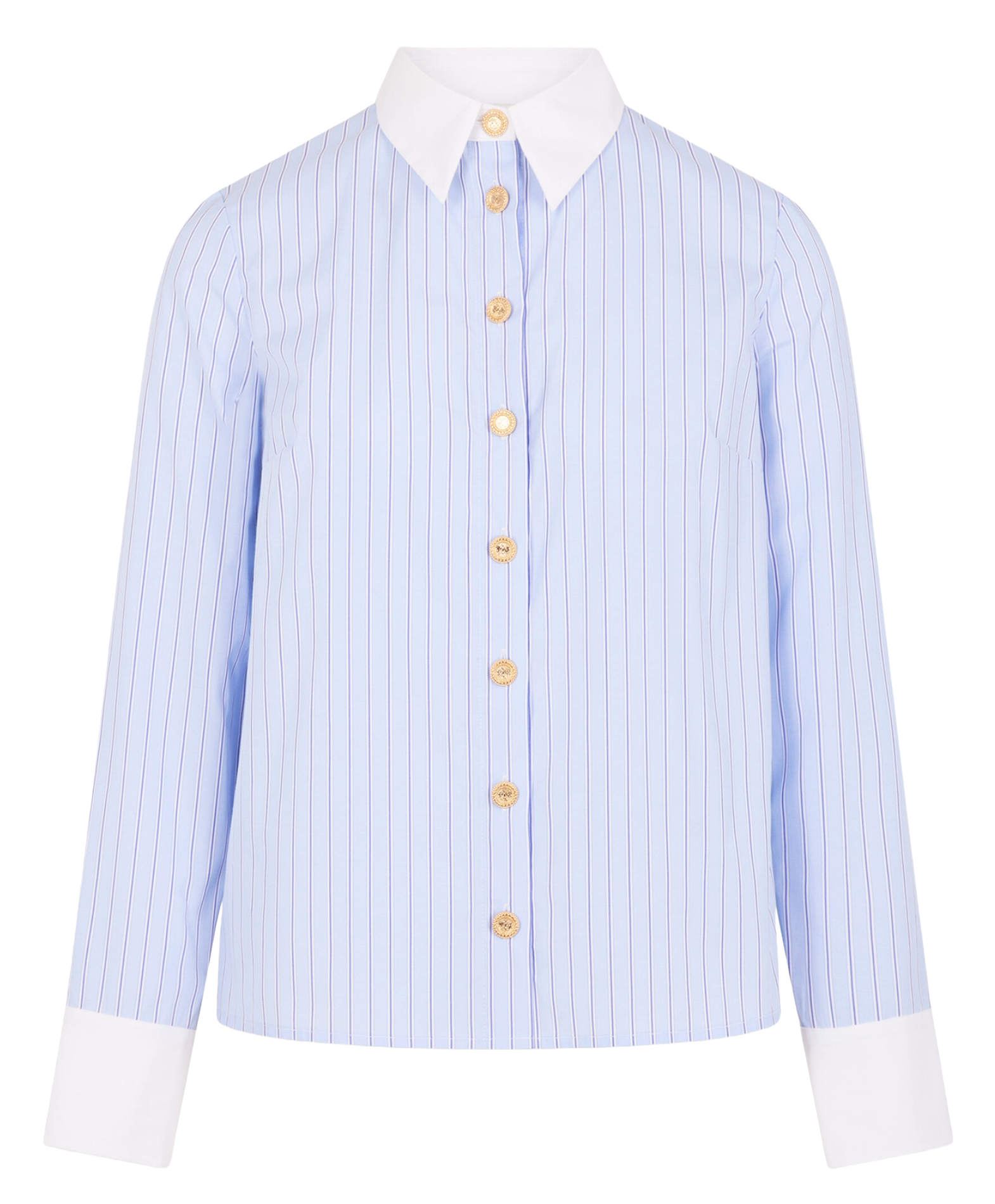 Straight striped shirt with classic collar MORGAN Blue