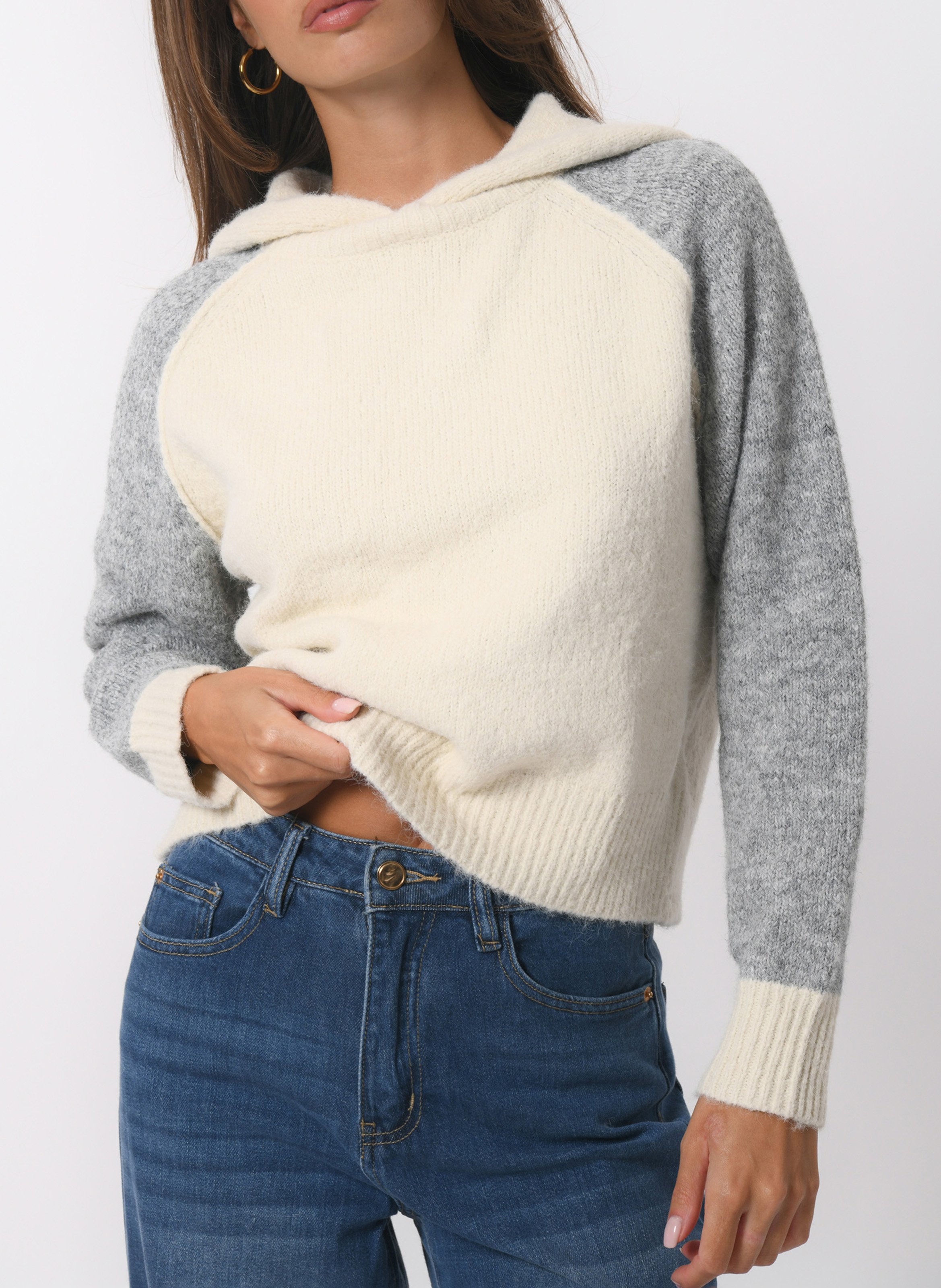 Rundhalsausschnitt Pullover in zwei Farben KOOKAI