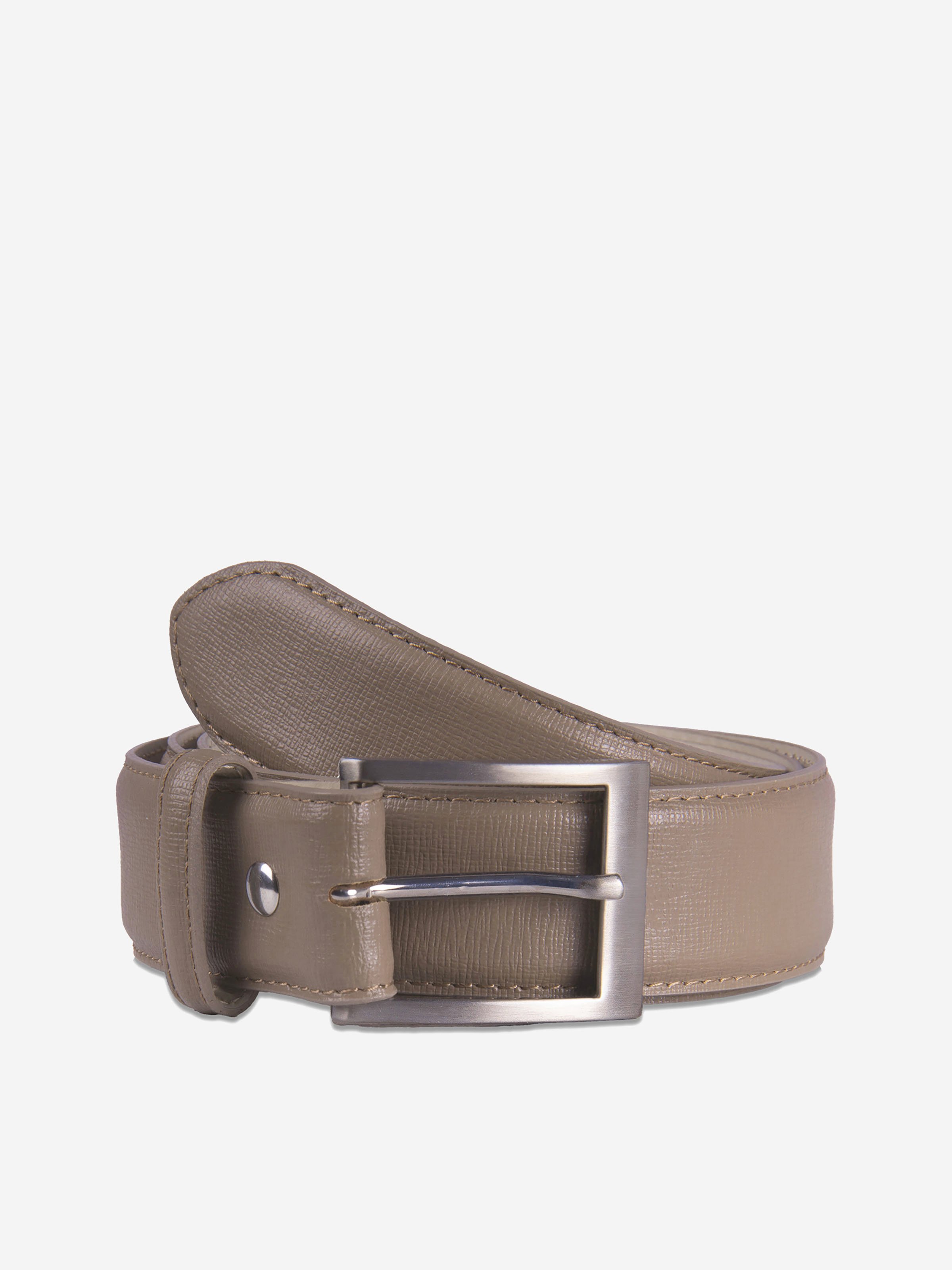 Classic engraved leather belt JULES & JENN Beige