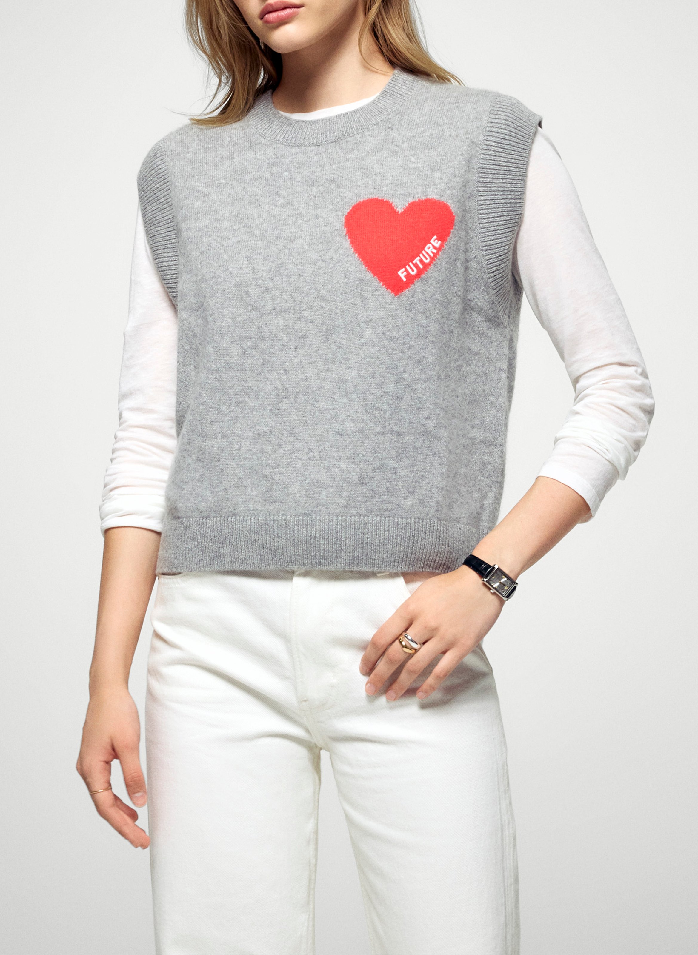 Belted cashmere sweater FROM FUTURE Grey