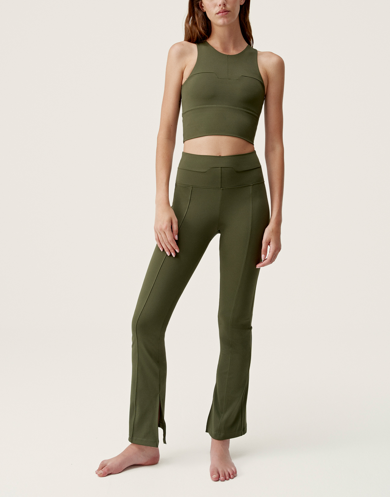 Performance long sports leggings BORN LIVING YOGA Green