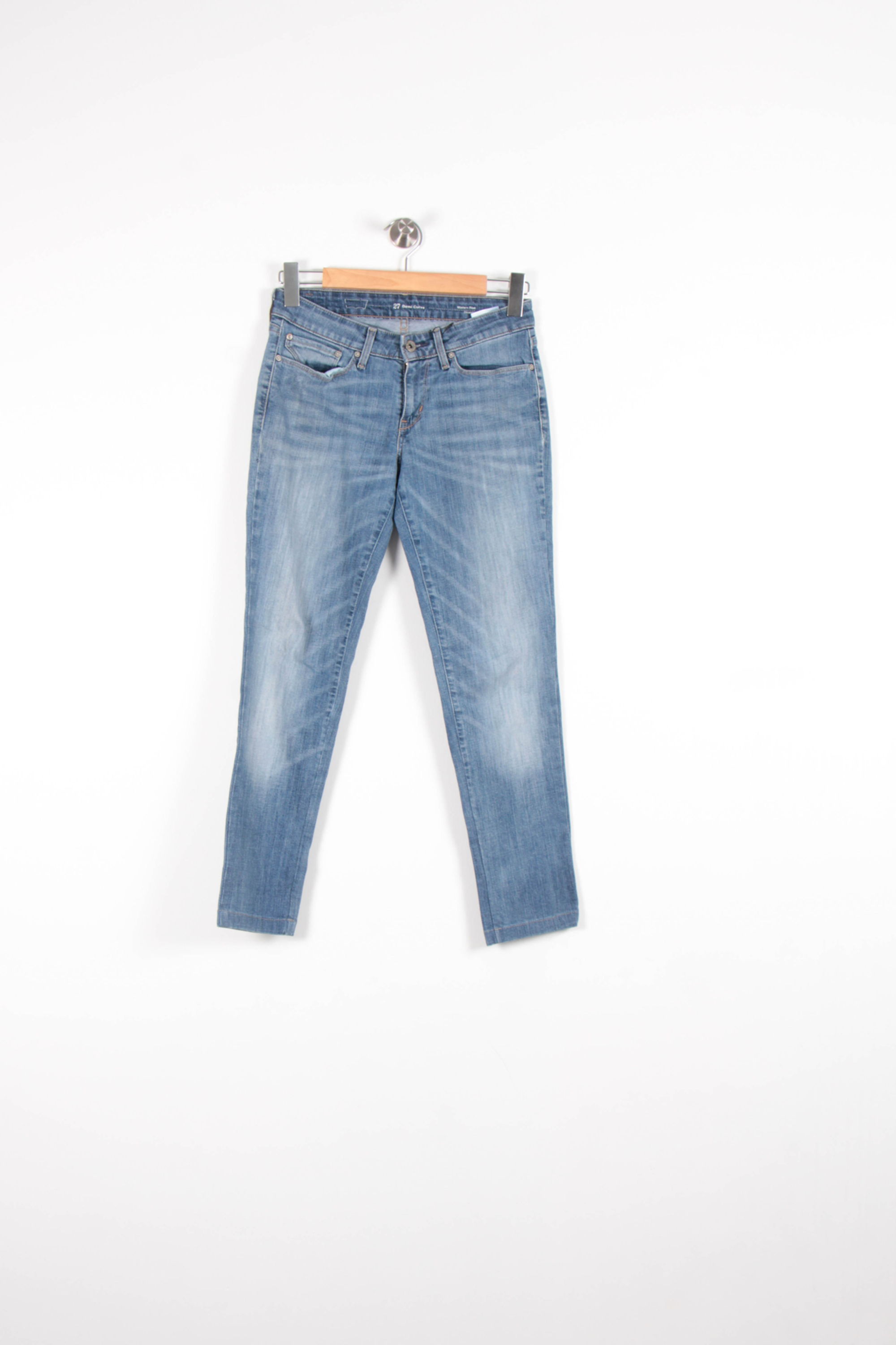 Cropped slim jeans with studs LEVI'S - Seconde main Blue