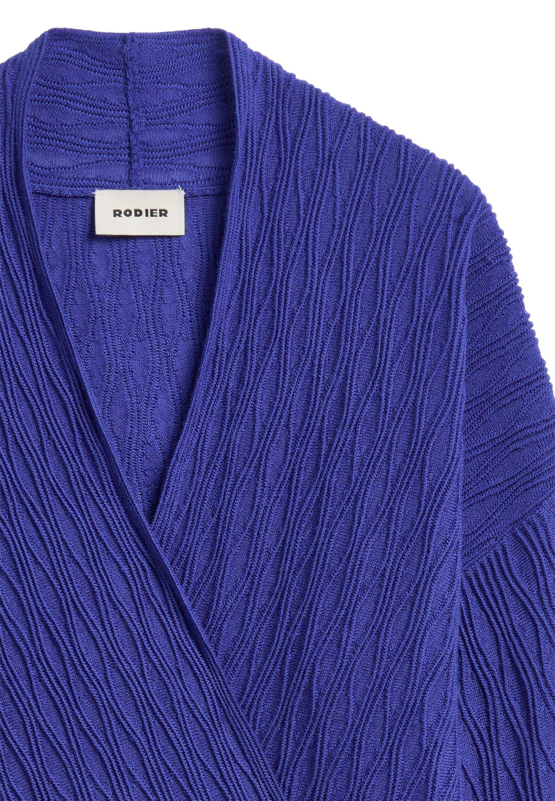 Merino wool wrap top RODIER Blue