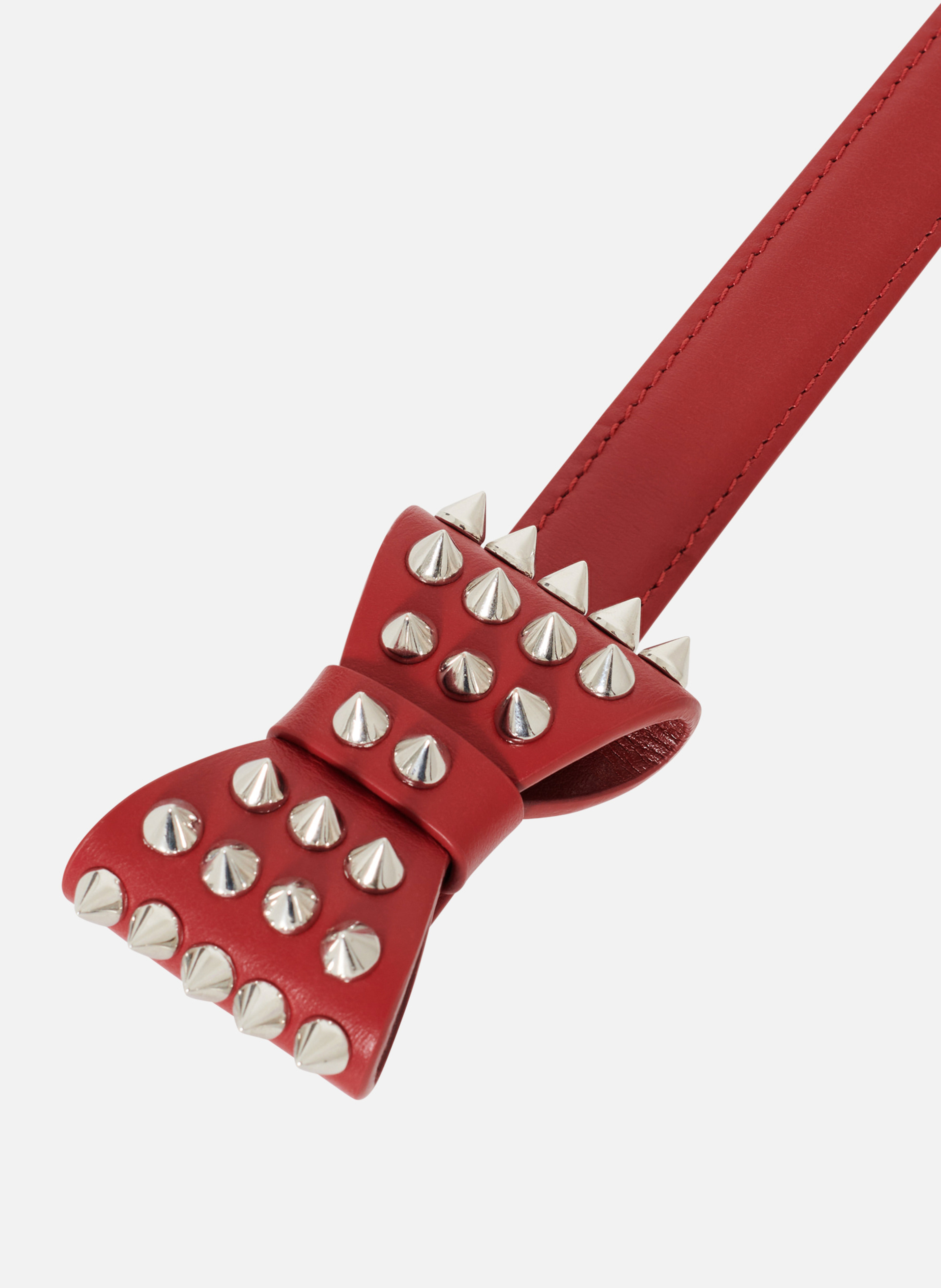 Thin belt with leather bow THE KOOPLES Red