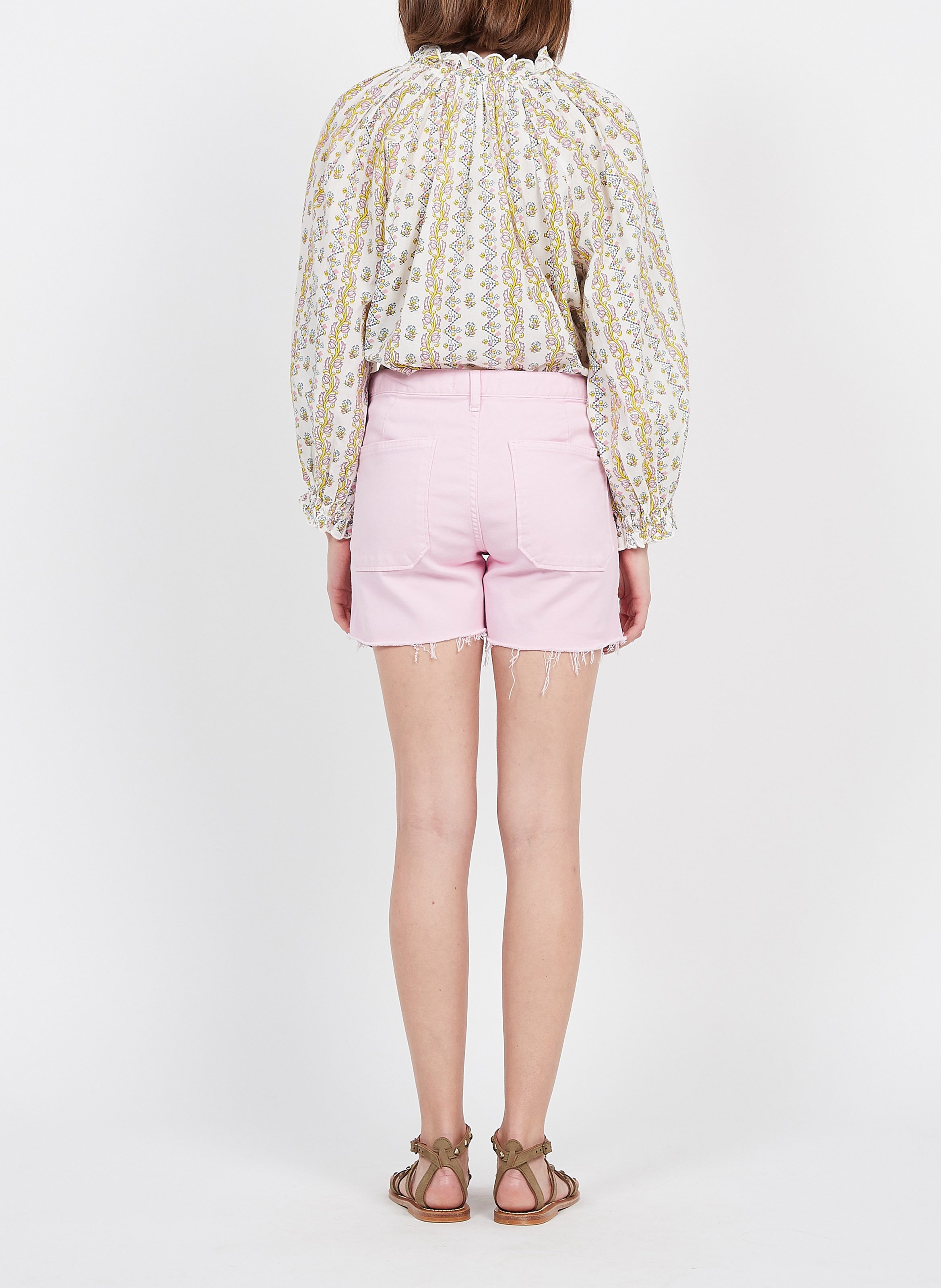 Short droit en denim stretch  ACQUAVERDE Rose
