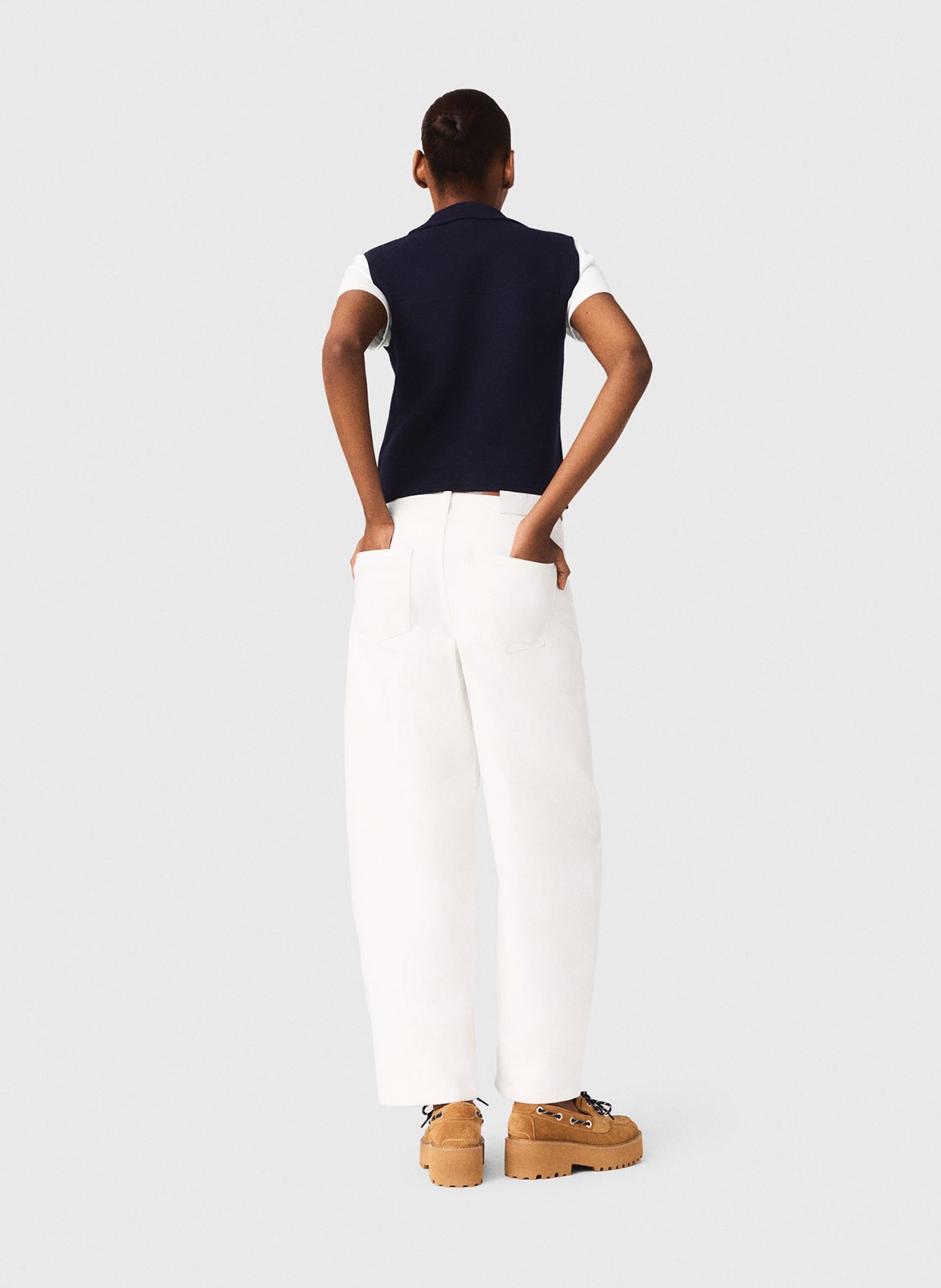 Straight blazer with lapel collar MAJE Blue