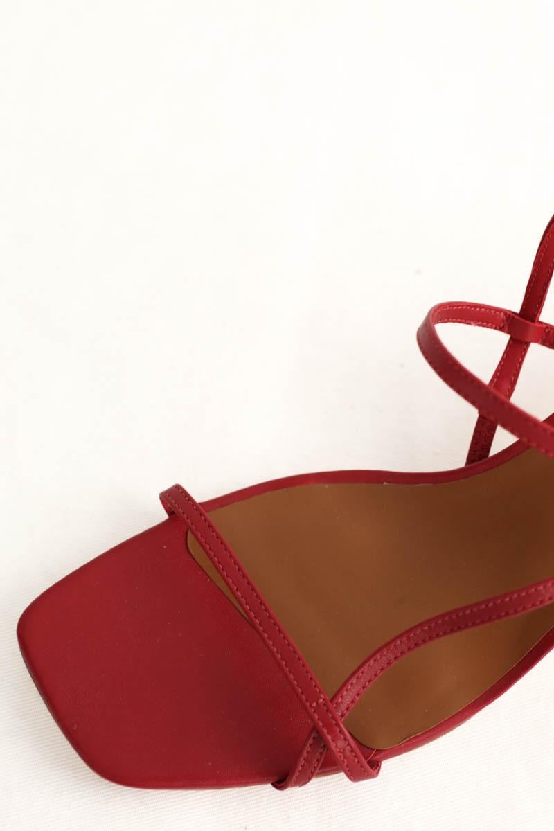 Faux leather sandals REFORMATION - Seconde Main Red