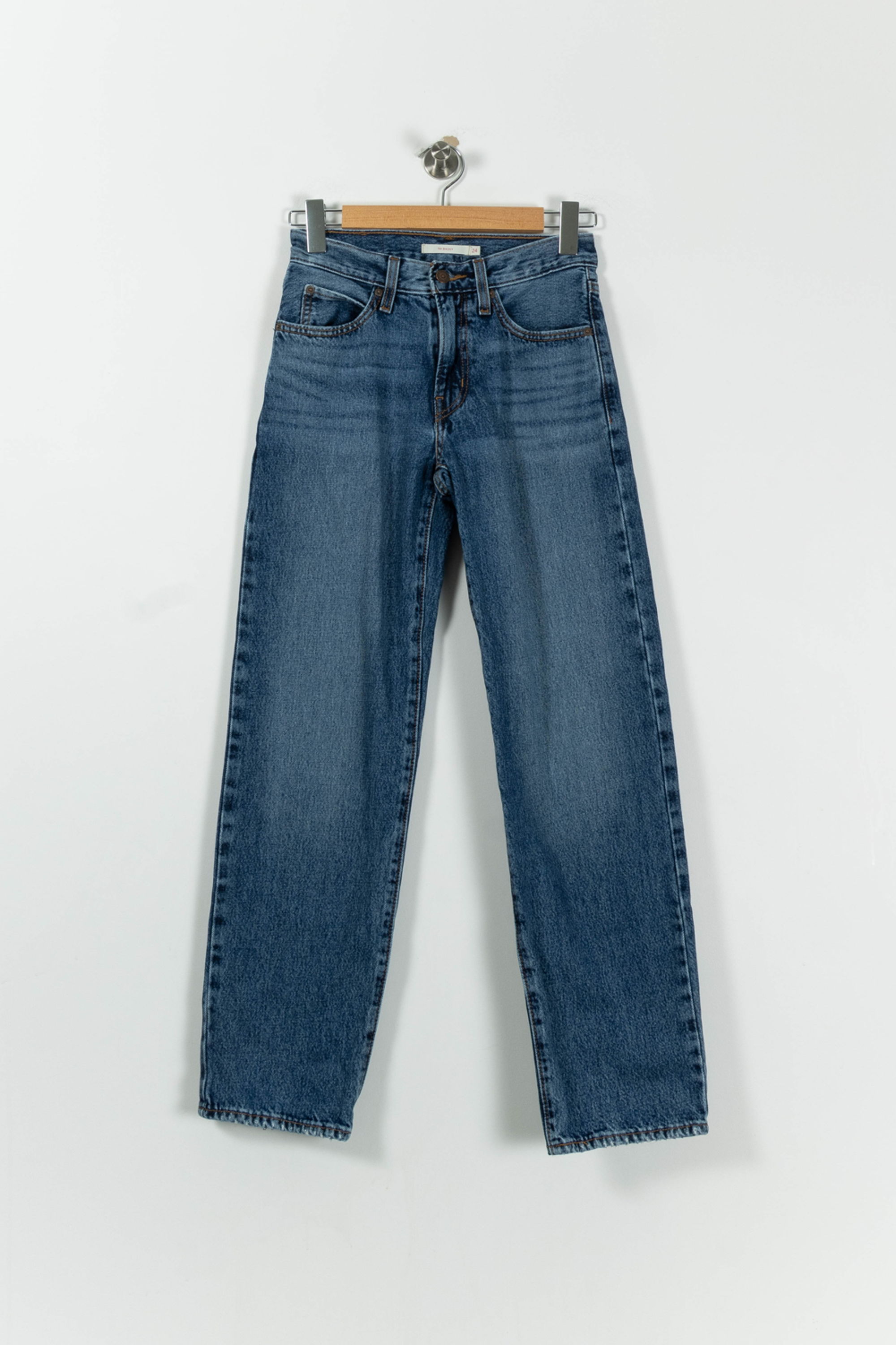 Cropped slim jeans with studs LEVI'S - Seconde main Blue