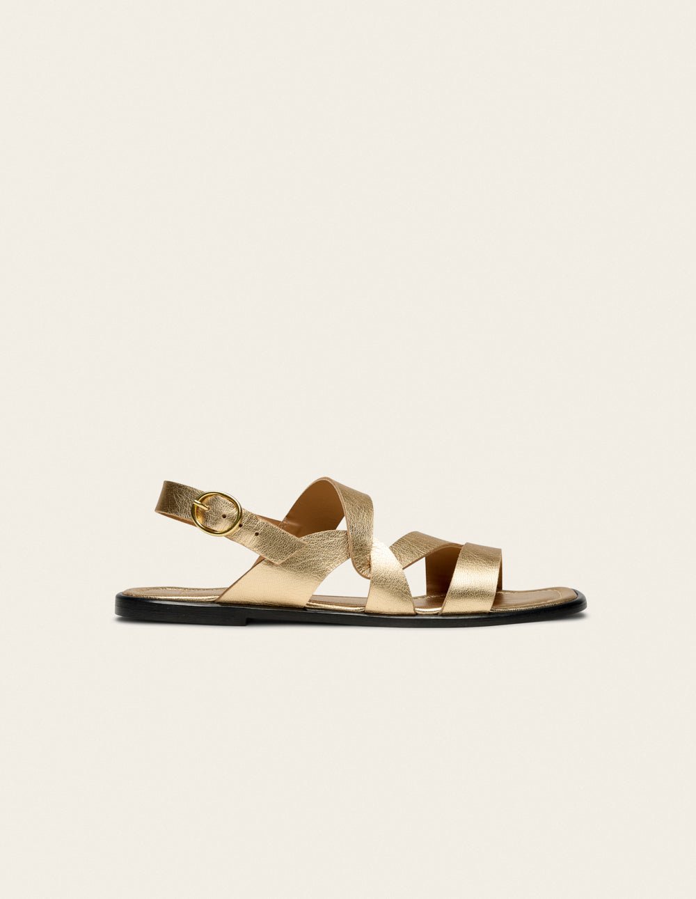 Faux leather sandals ODAJE Golden