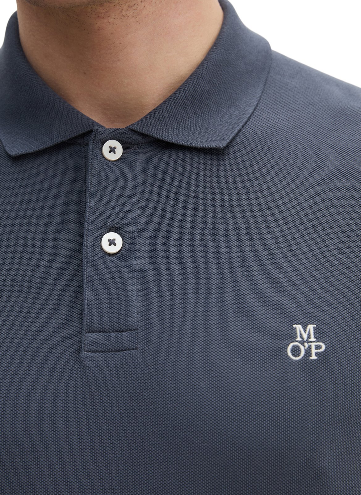 Straight cotton polo shirt MARC O'POLO Blue