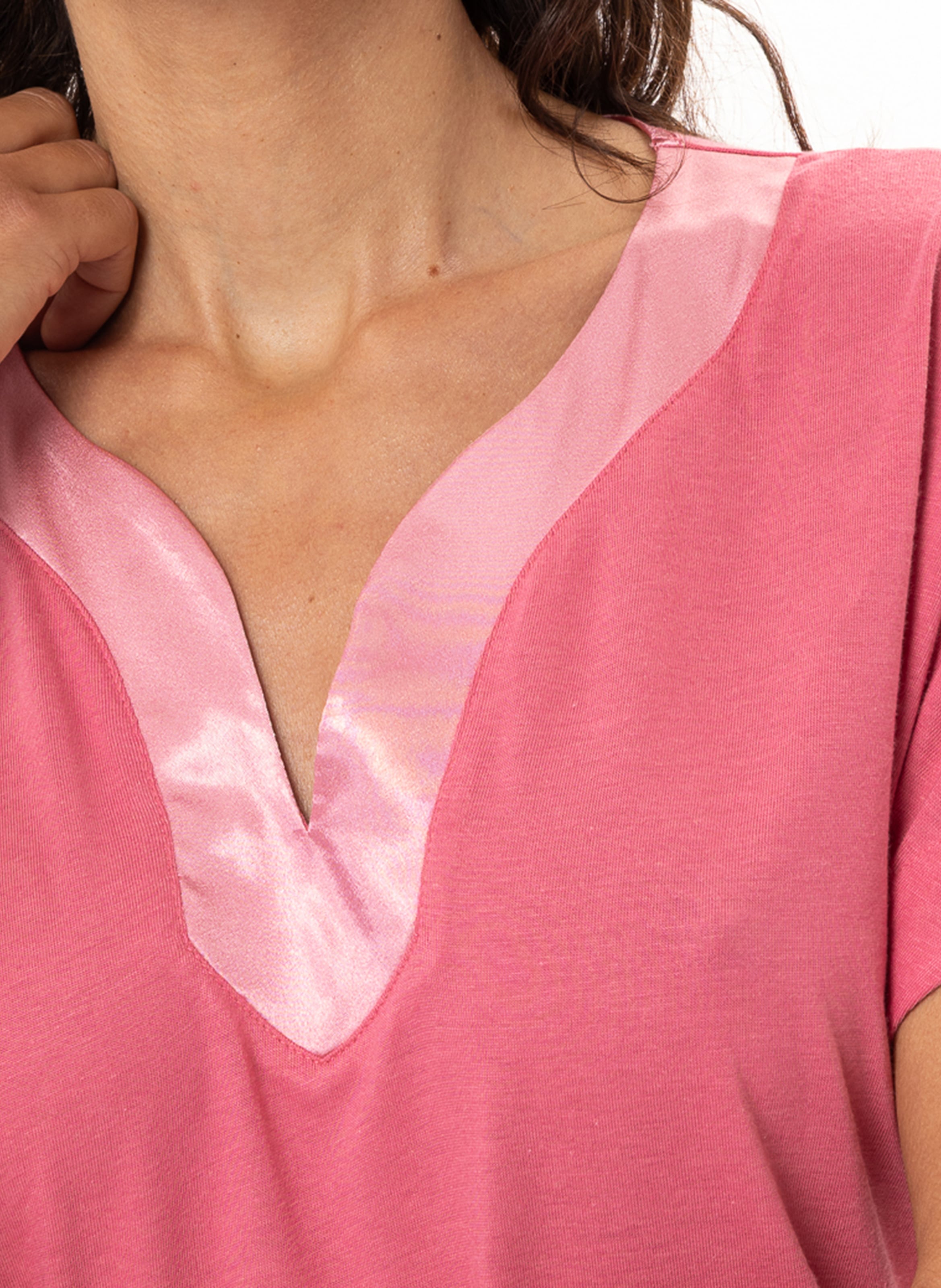 Chemise de nuit en coton modal LE CHAT Rose