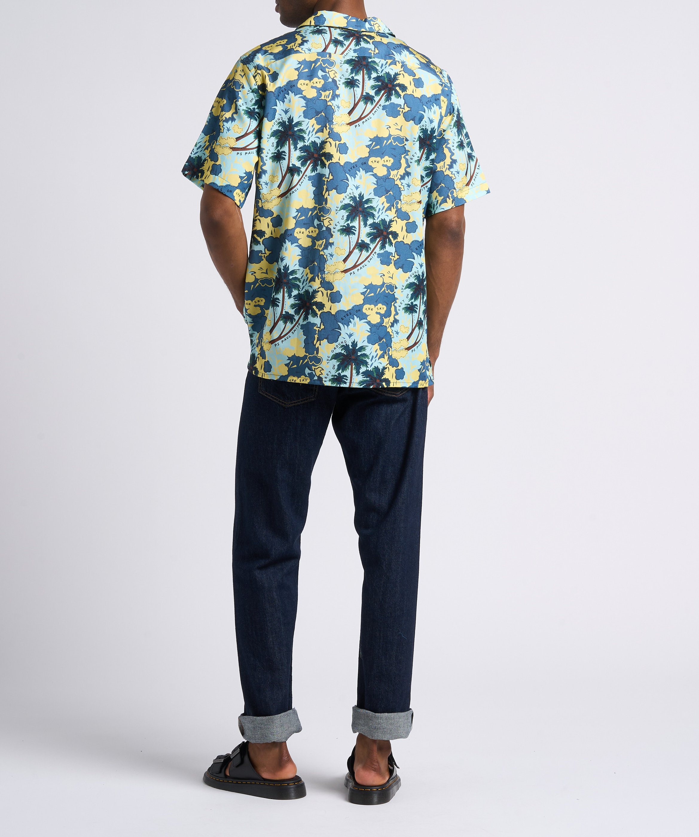 Straight printed shirt with lapels PAUL SMITH Blue