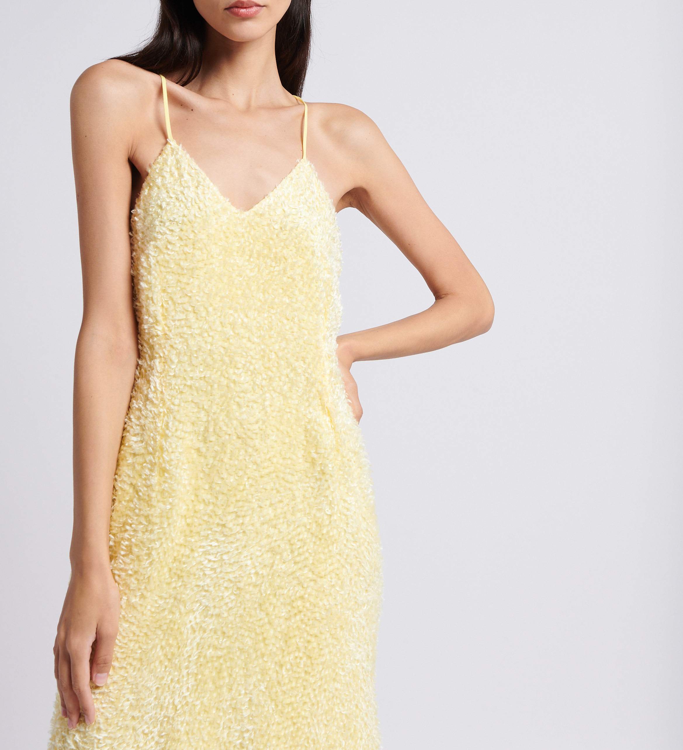 Long V-neck dress MARGAUX LONNBERG Yellow