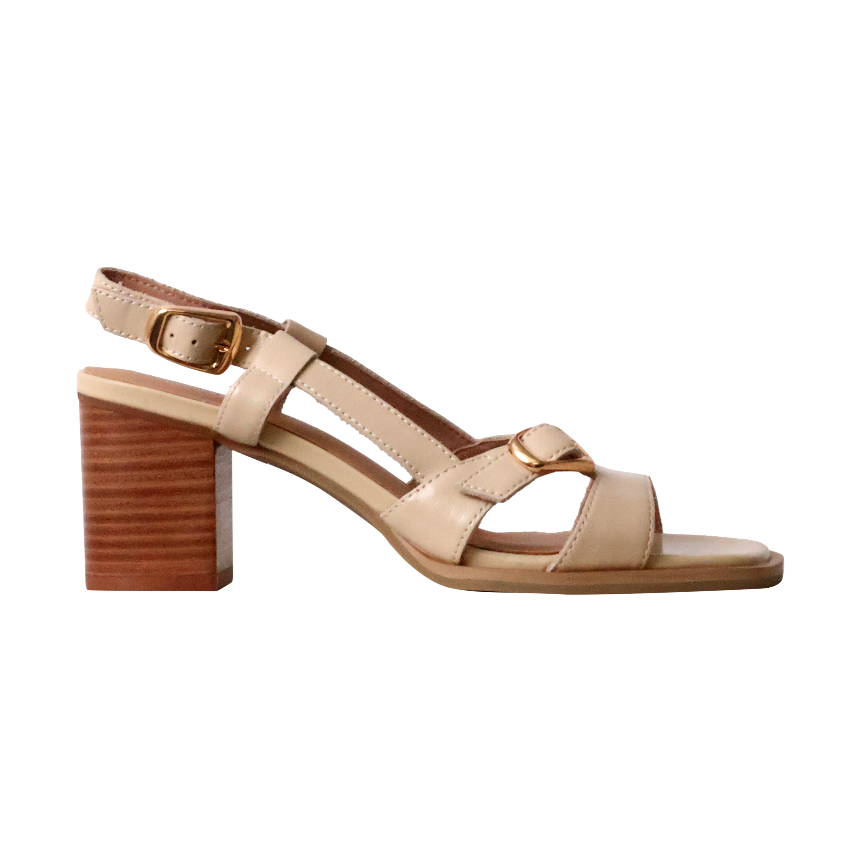 Sandales à talon cuir  hawa EMILIE KARSTON Beige