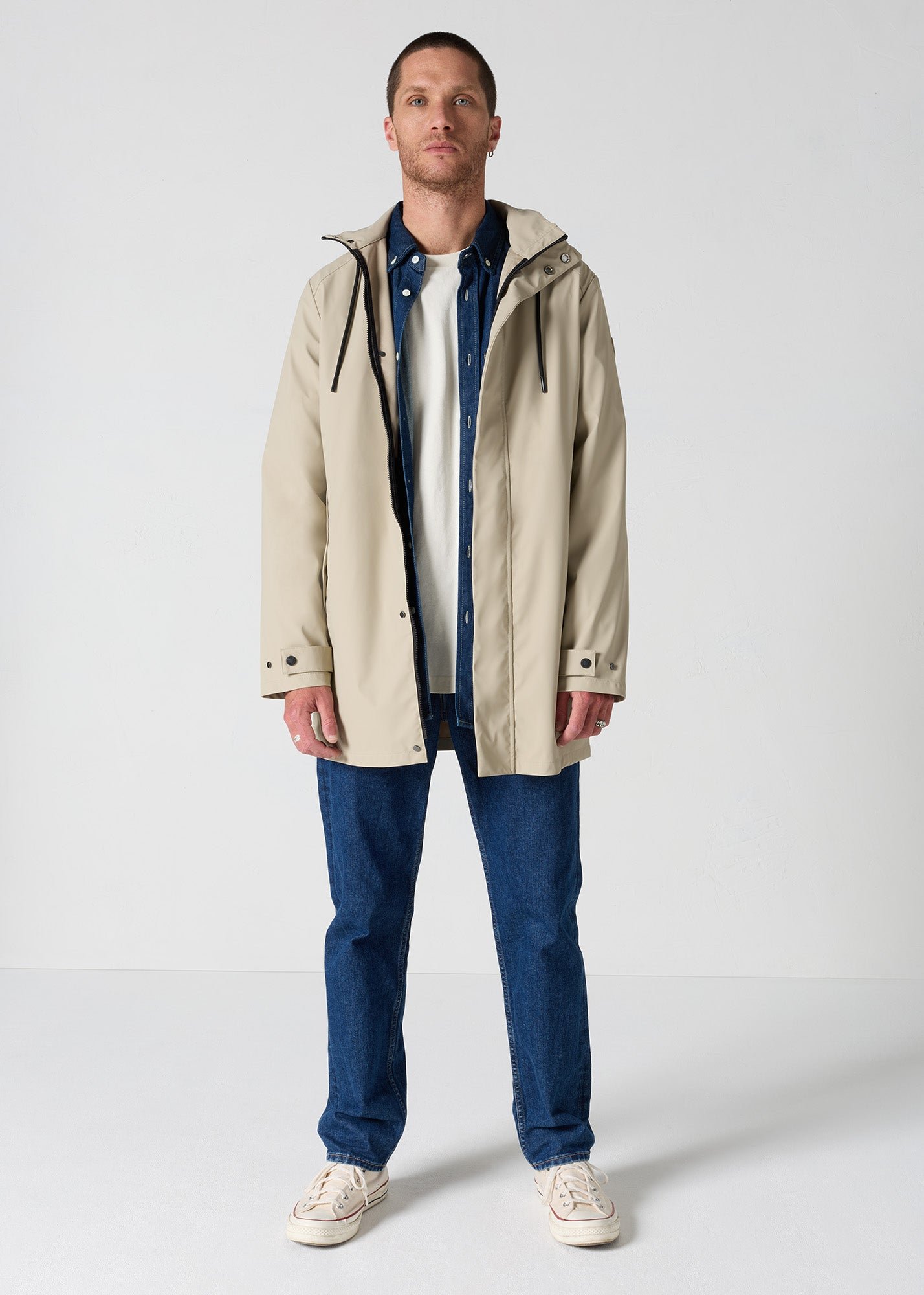 Unisex mid-length raincoat Denis JOTT Beige