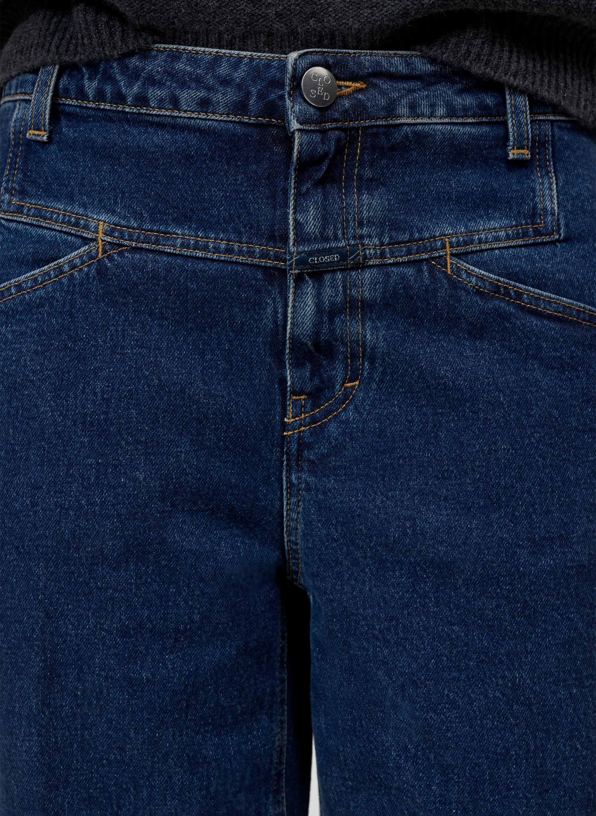 Cotton-blend straight-leg jeans CLOSED Blue