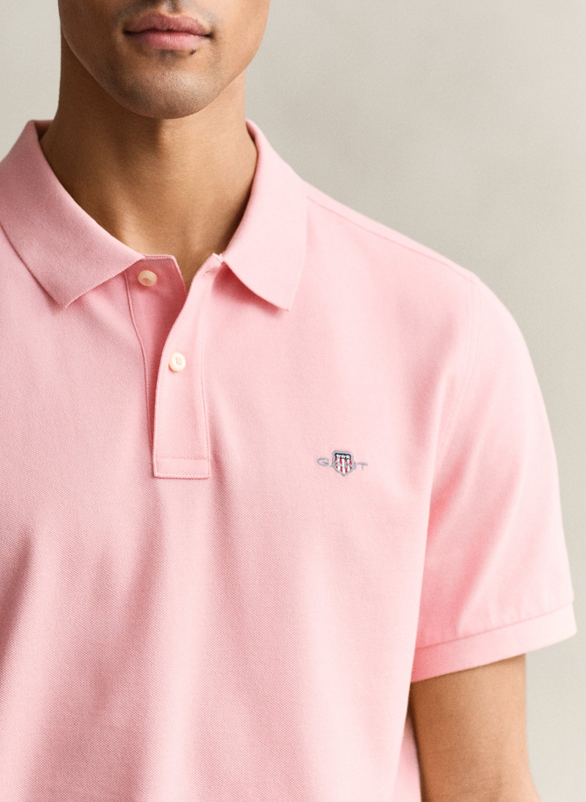 Tee-shirt en coton col rond GANT Rose