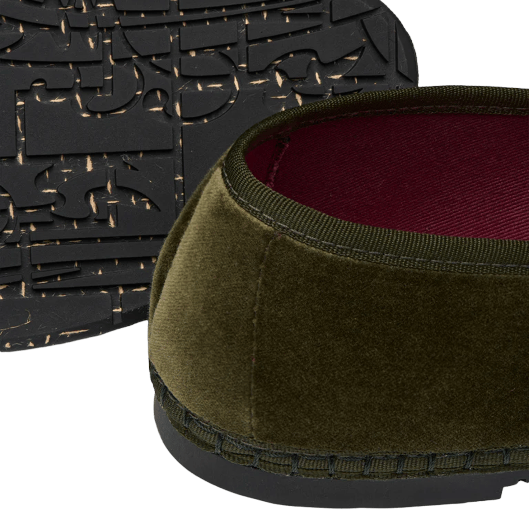 Cotton ballerina flats FLABELUS Green