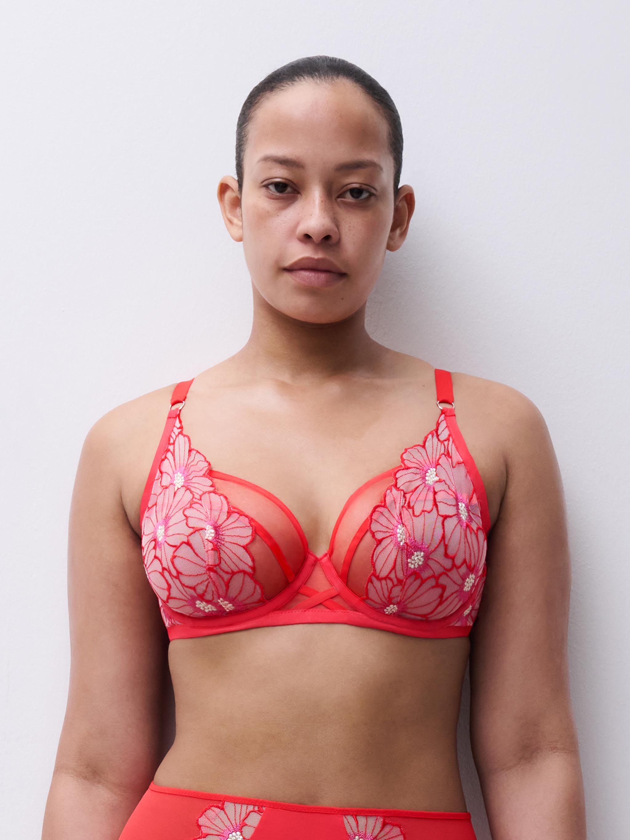 Full-cup bra CHANTELLE PULP Red