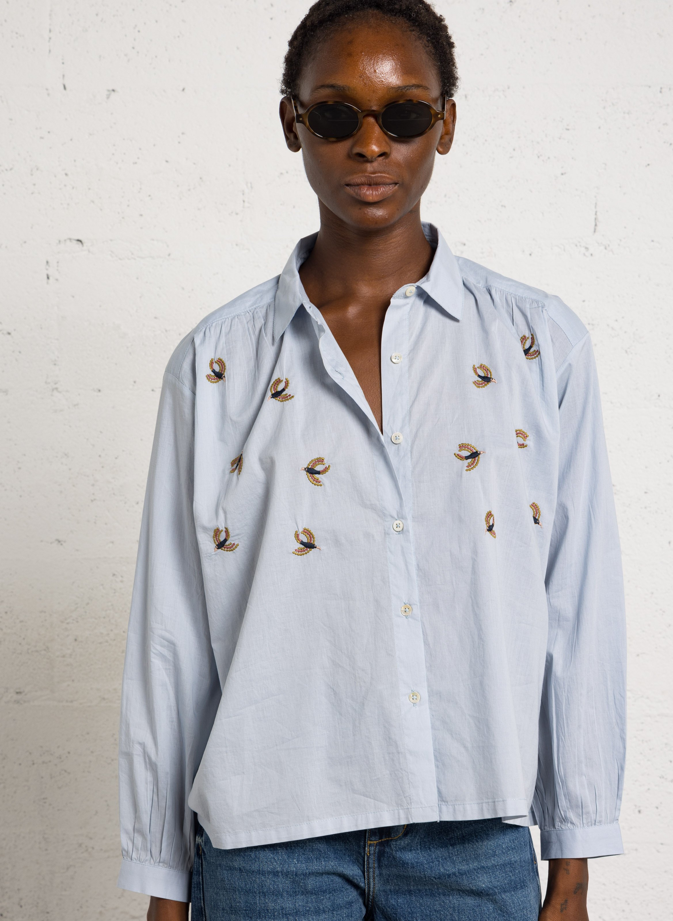 Shirt with cotton embroidery NICE THINGS