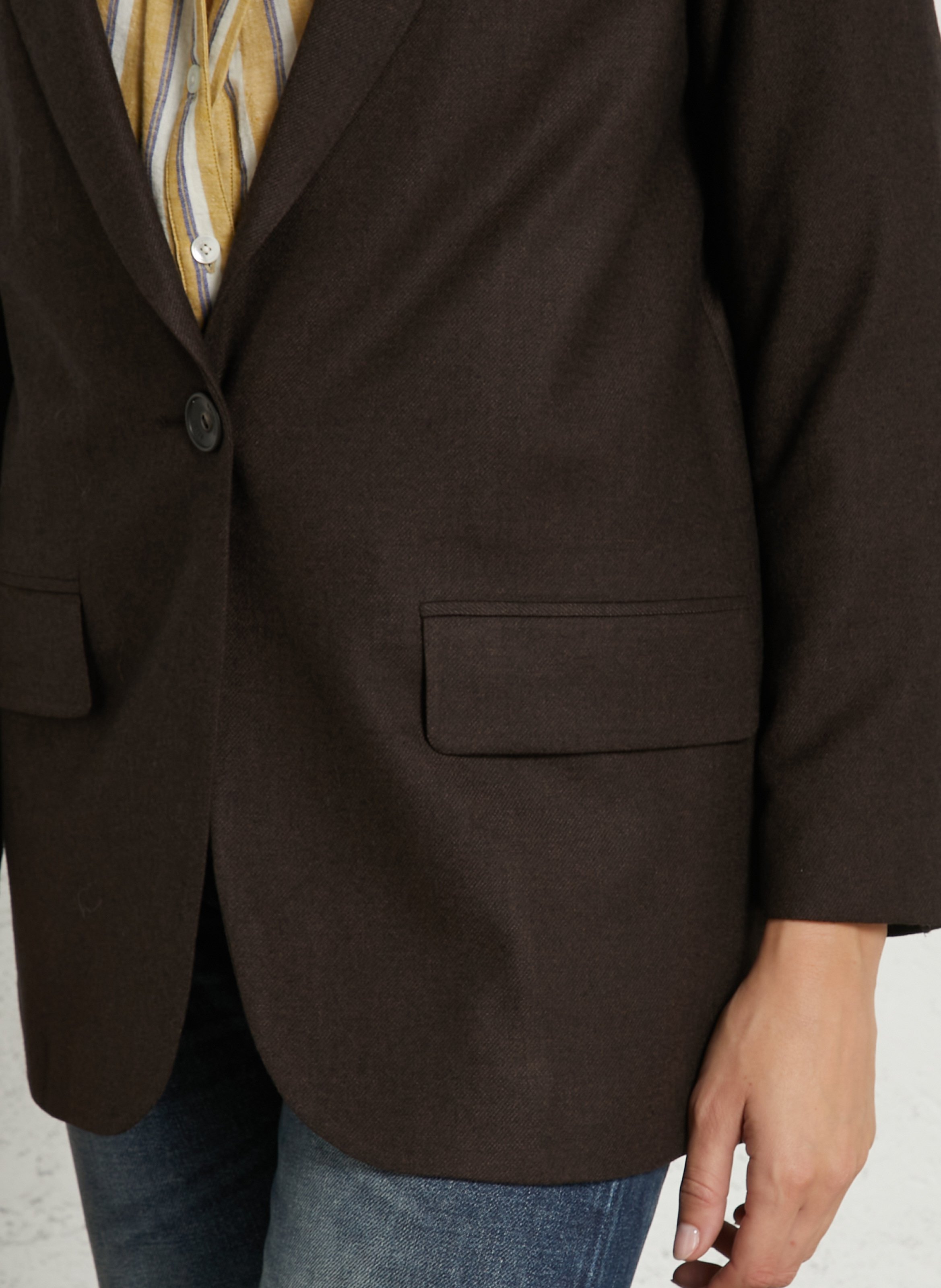 Veste blazer droit  DIEGA Marron