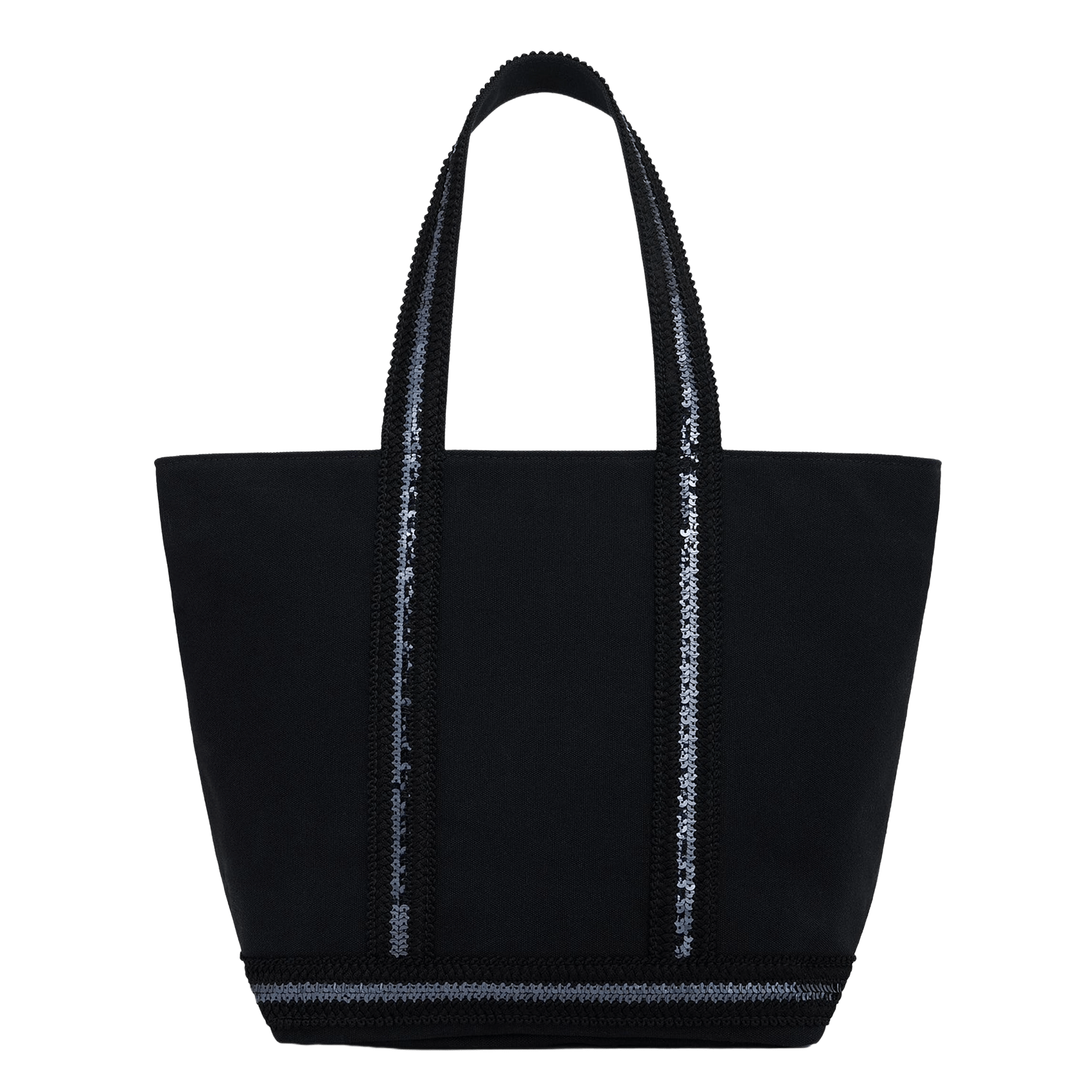 Effen shopper met glitterdetail VANESSA BRUNO Zwart