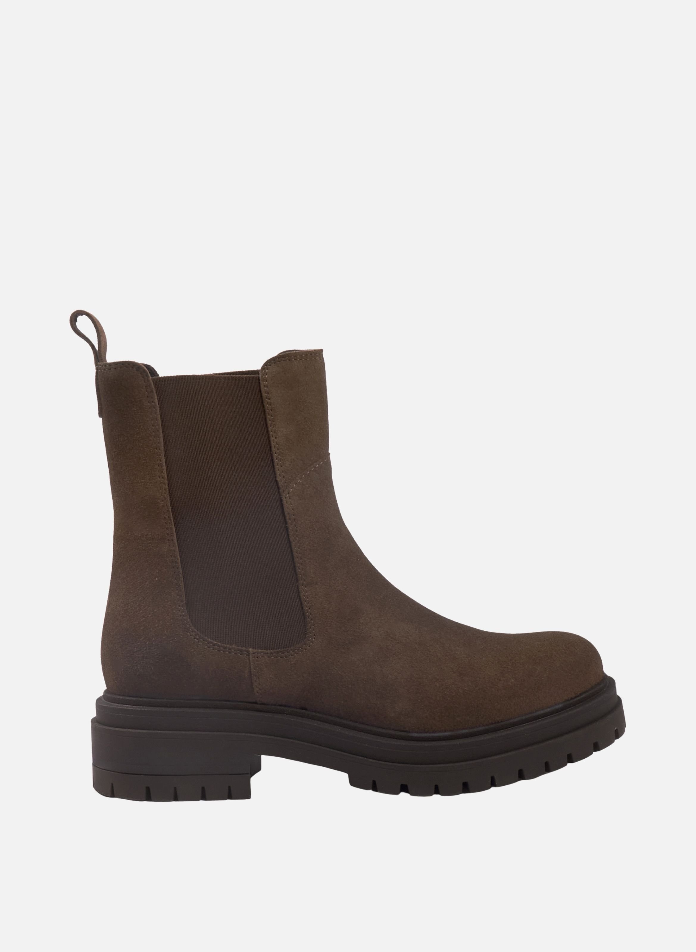 Bottines chelsea crantées suede leather JULES & JENN Brown