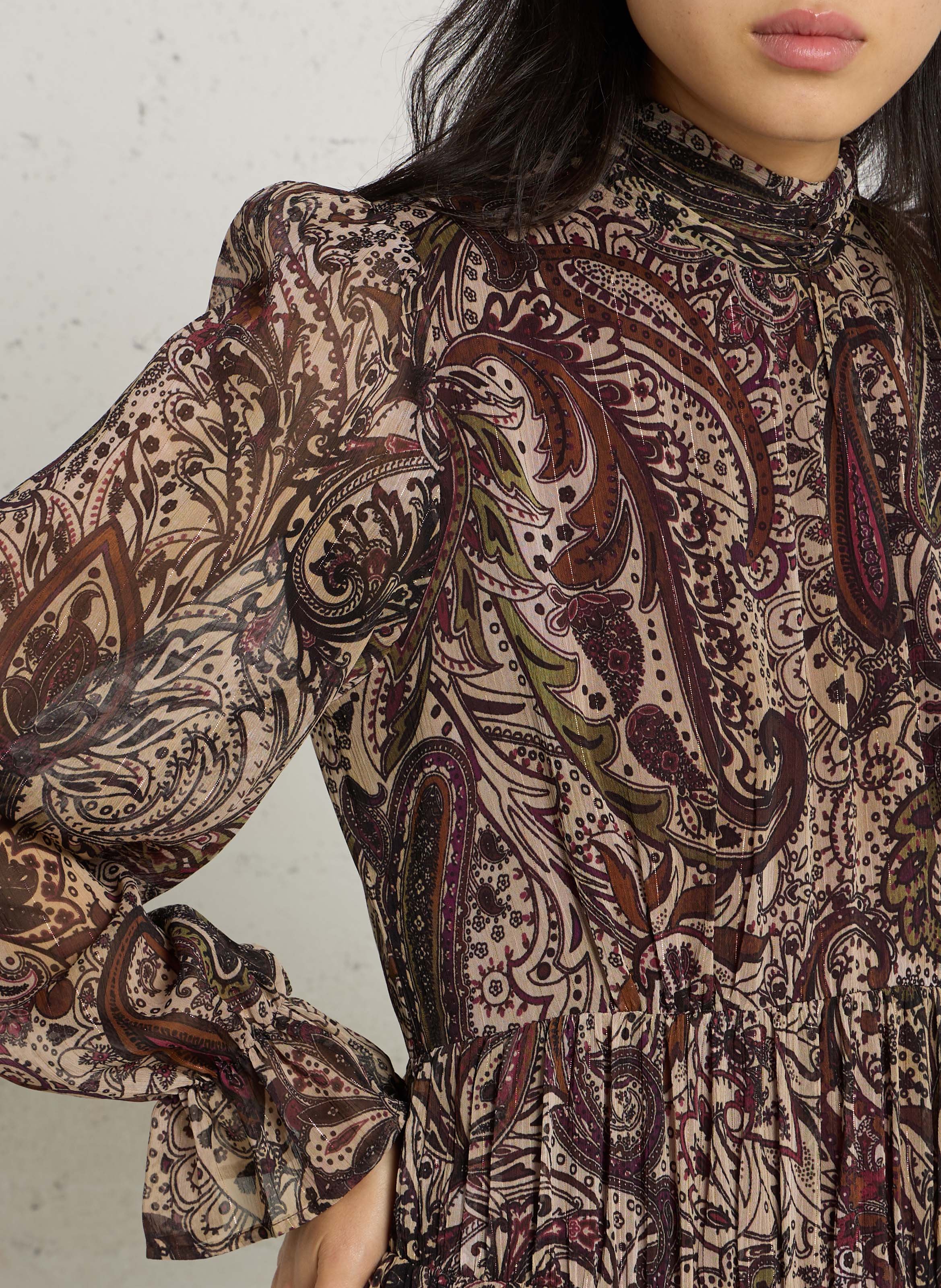 Langes, langes Kleid mit Print SUD EXPRESS Rot