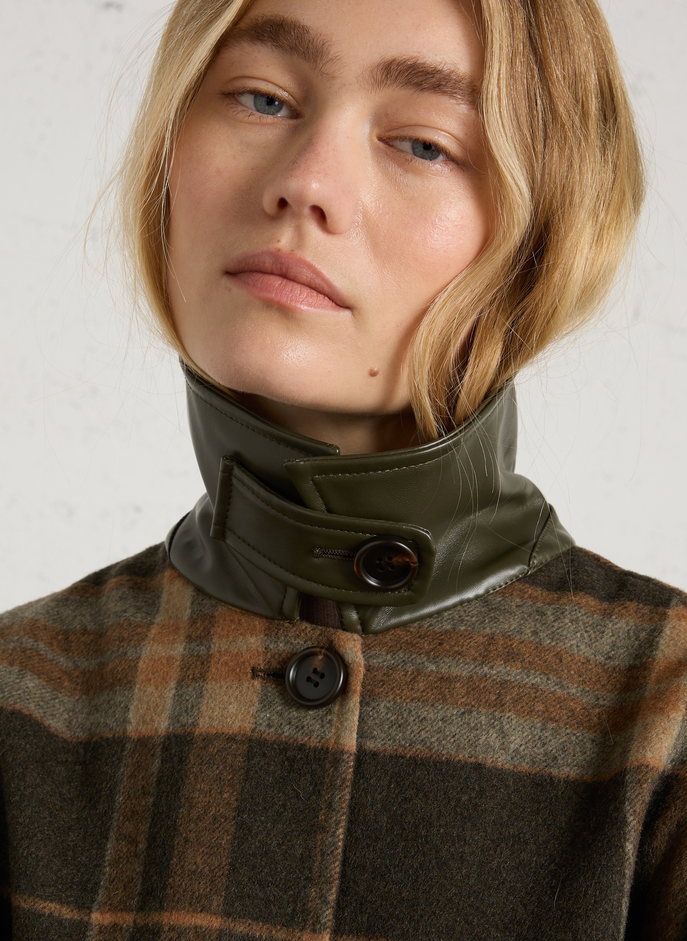 Manteau oversize en laine mélangée BERENICE Kaki