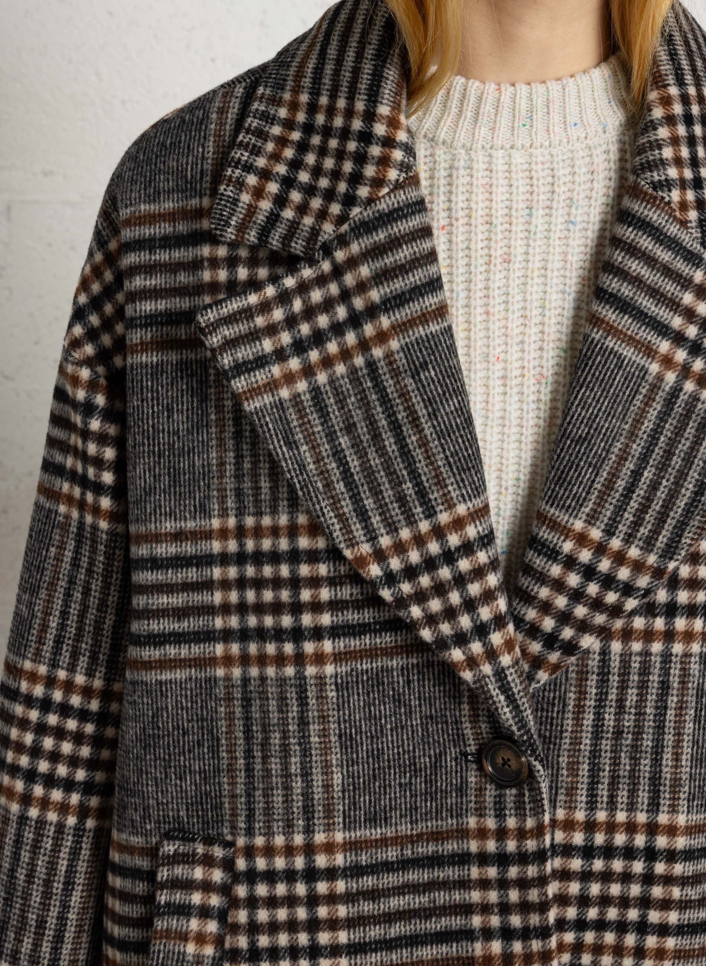 Manteau oversize boutonné PLEASE Noir