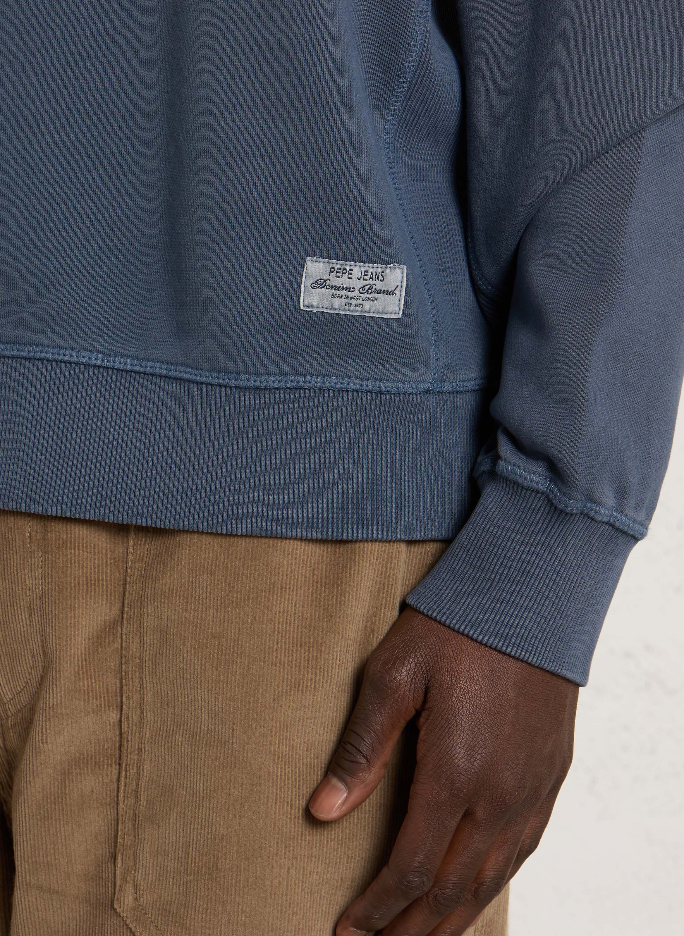 Sweat droit col rond uni PEPE JEANS Bleu