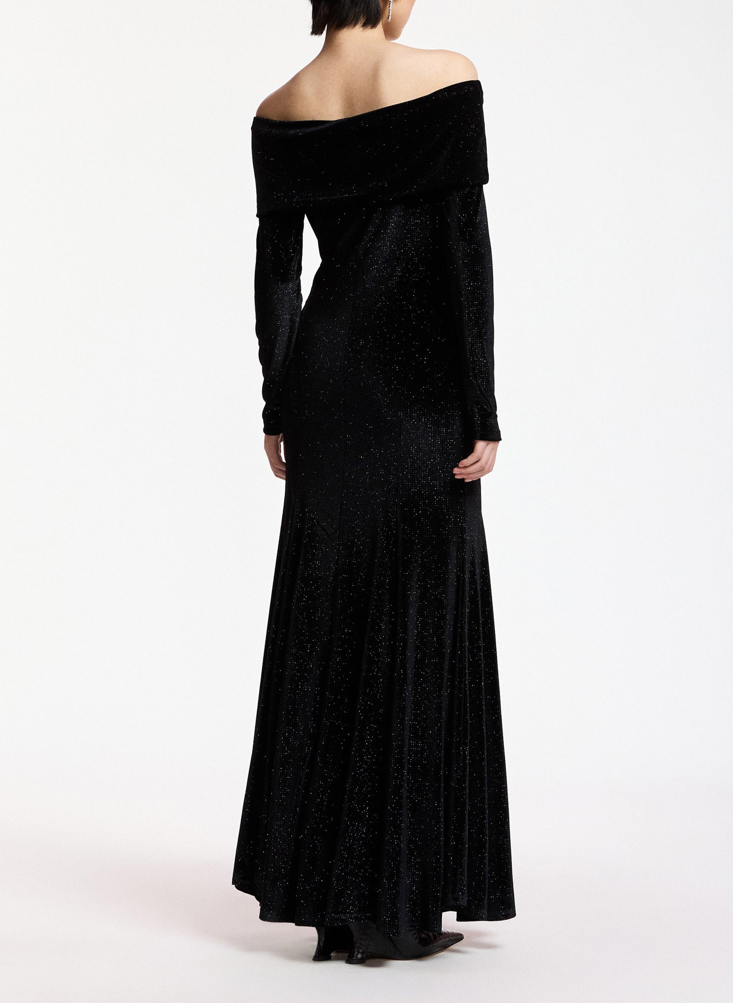 Robe longue moulante pailletée ESSENTIEL ANTWERP Noir