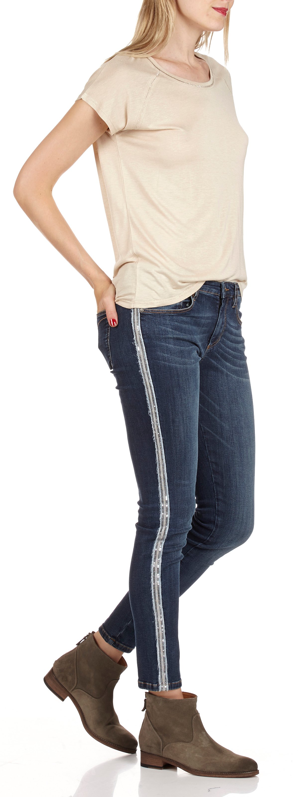 Flache Lederstiefel ANTHOLOGY PARIS Khaki