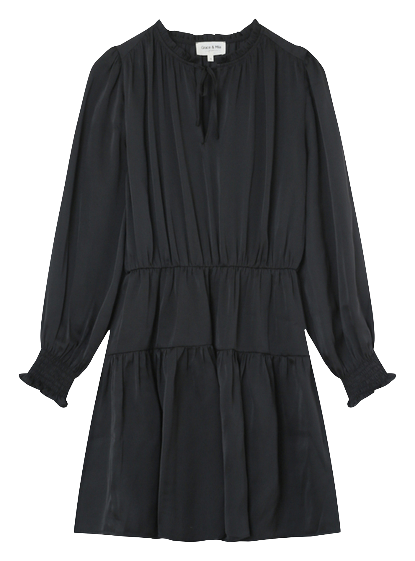 Korte, rechte jurk met ronde hals GRACE ET MILA