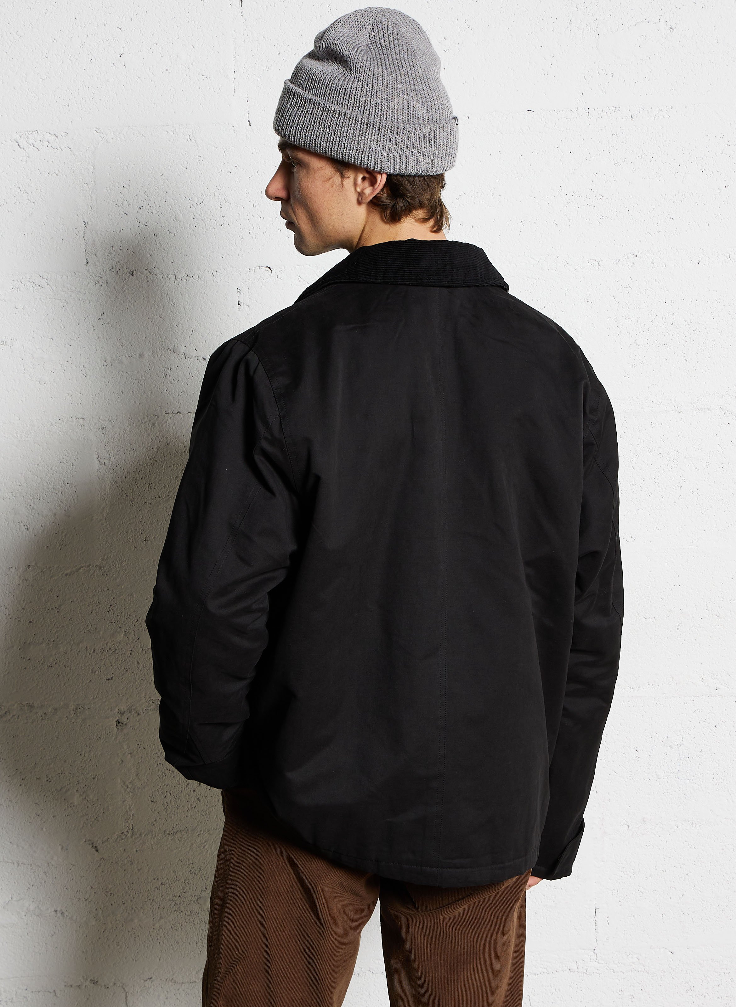 Veste droite en coton mélangé LES DEUX Noir