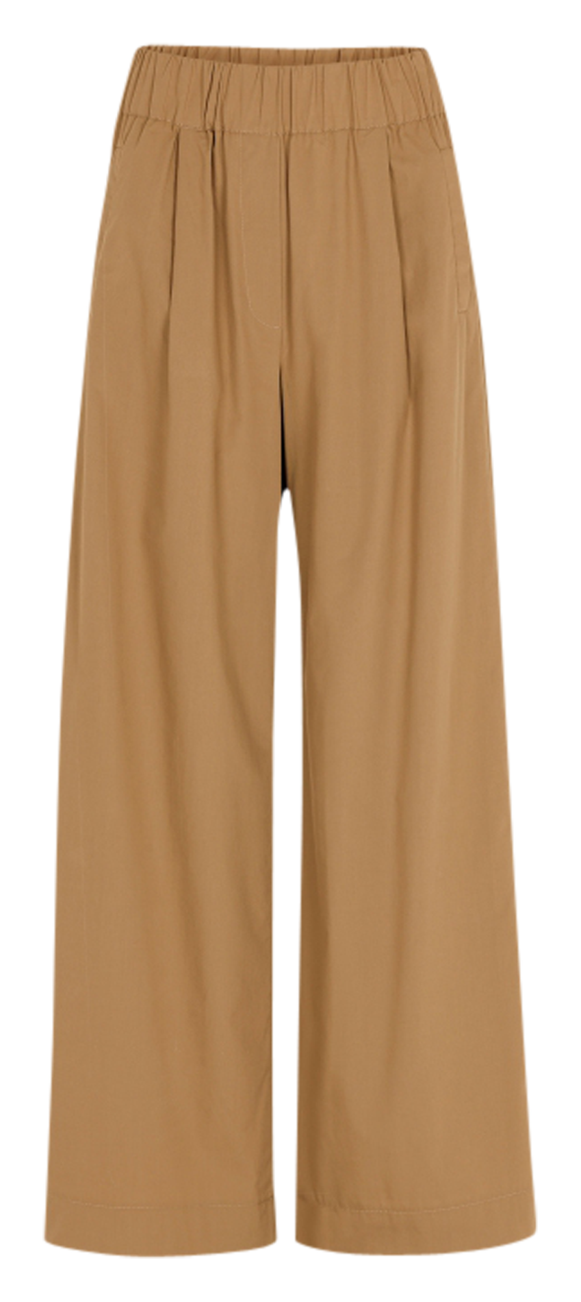 Wide elasticated cotton trousers BY BAR Brown