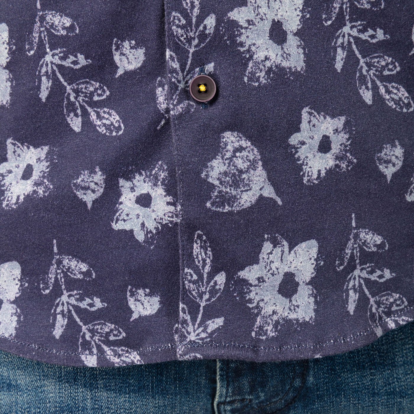 Long-sleeved shirt with fancy patterns SERGE BLANCO Blue