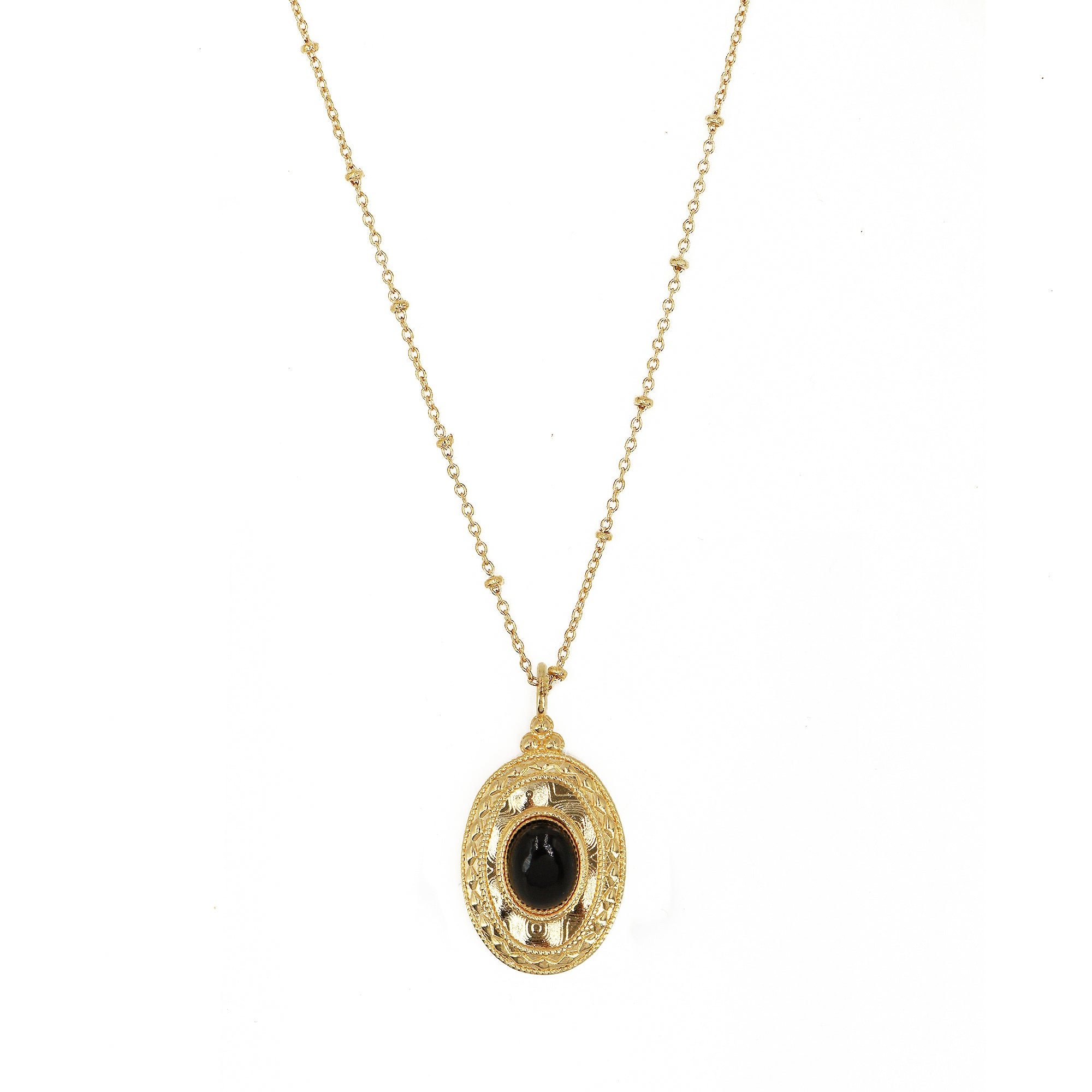 Collier plaqué or kate NILAI Black