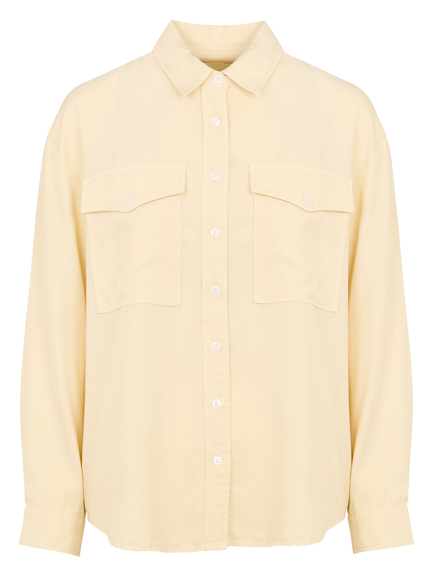 Ruimvallende blouse met klassieke kraag THE NEW SOCIETY Beige