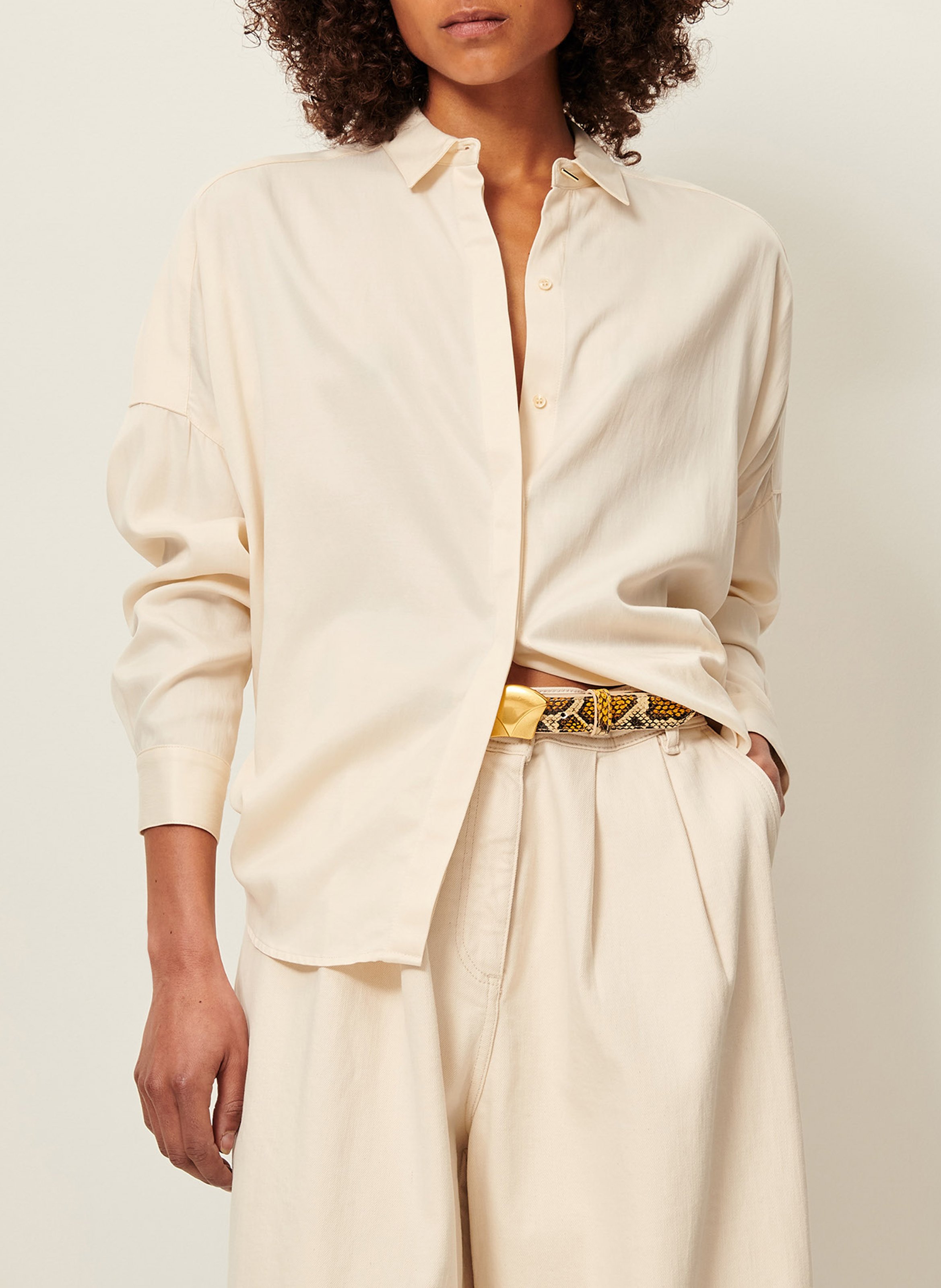 Chemise col classique SESSUN Beige